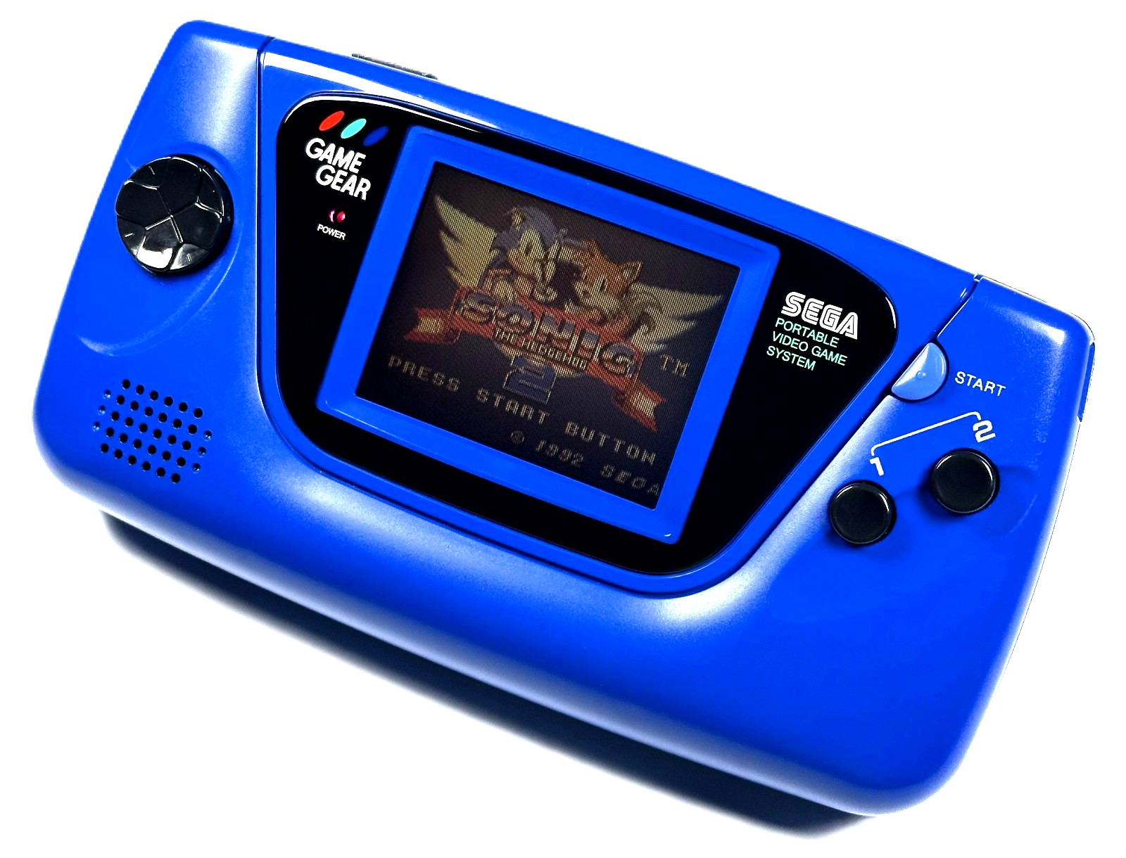 ❤️ SEGA Game Gear BLUE Console RECAPPED w CERAMIC SMD Caps, Glass Lens, Game