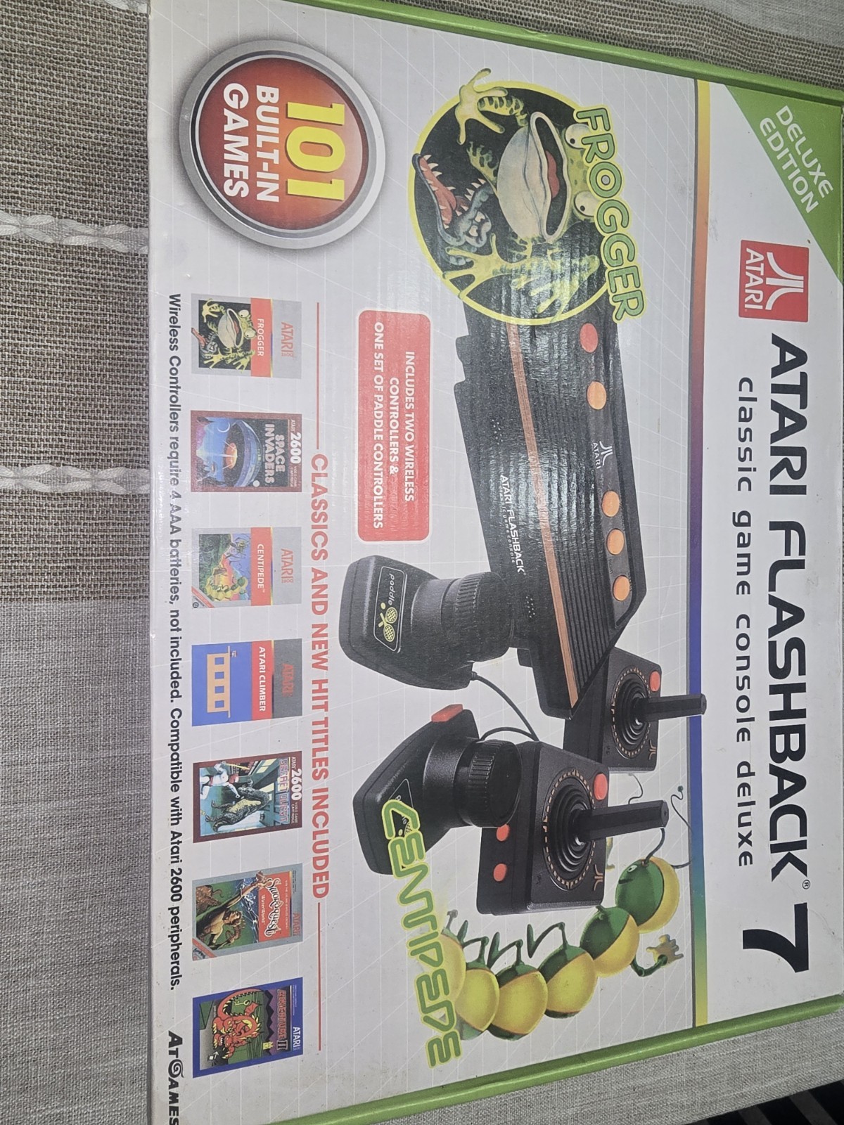 Atari Flashback 7 Deluxe Home Console 101 Built-In Games Wireless, Black