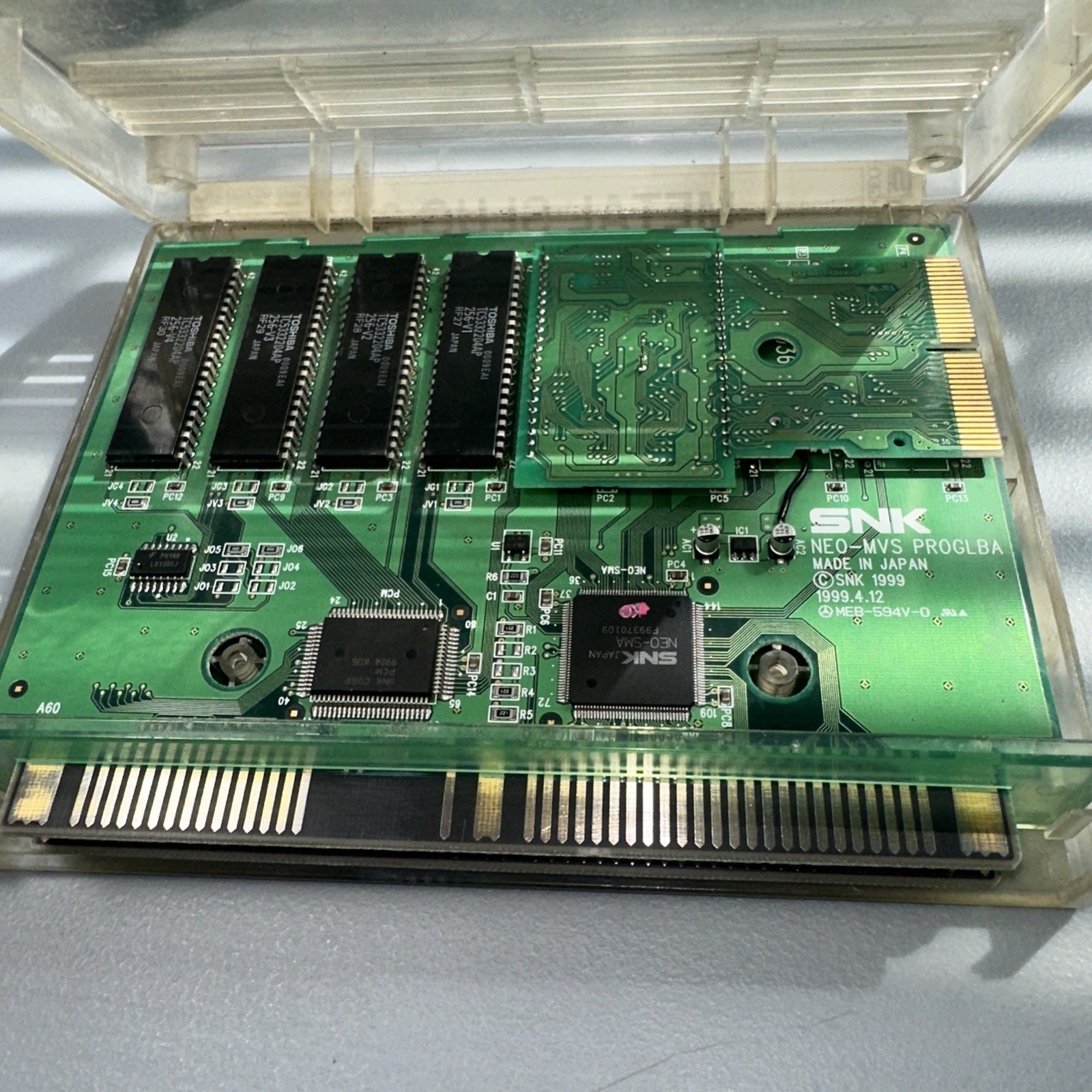 USA Metal Slug 3 SNK Cartridge Neo Geo MVS Clear Tested & working Authentic