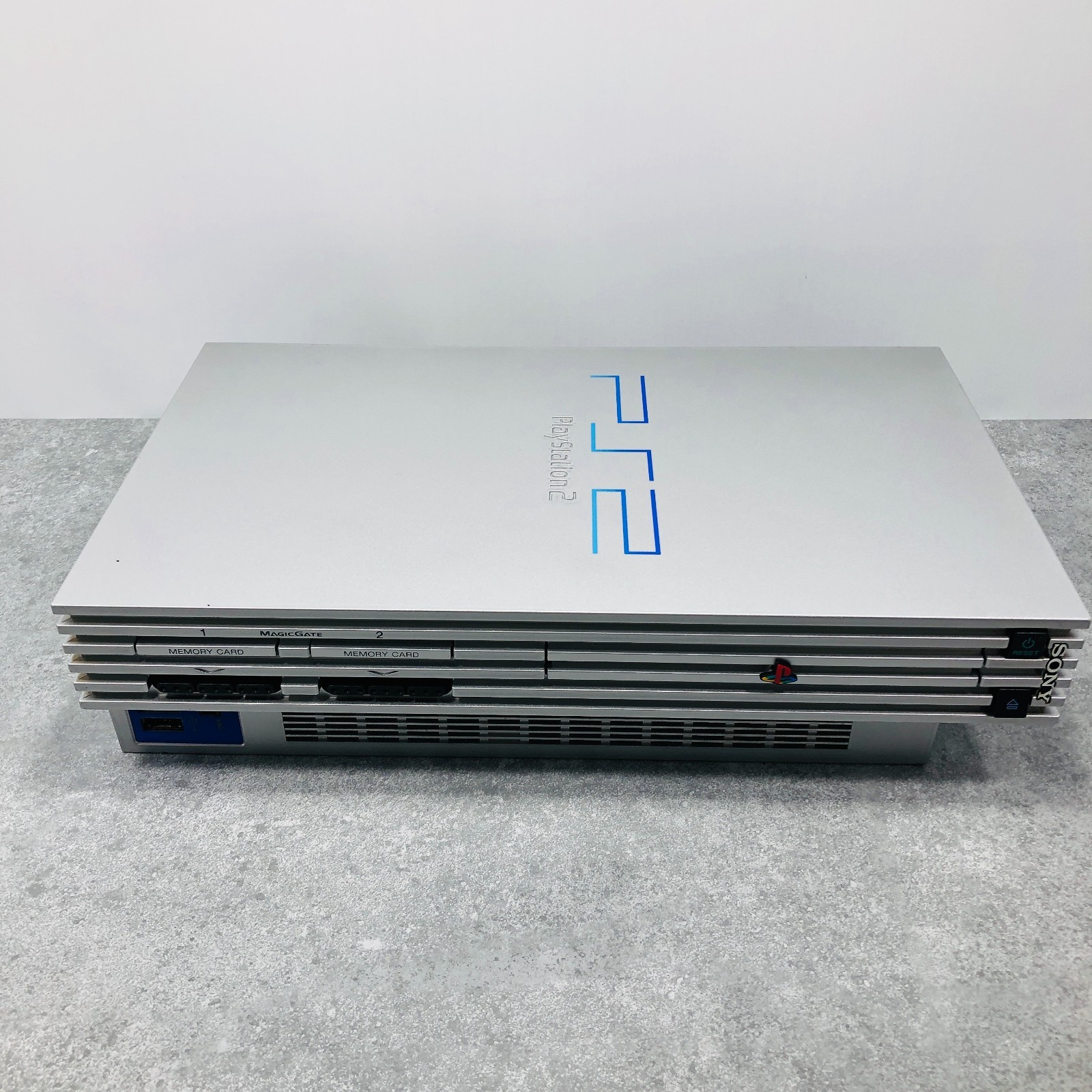 [Ex+5] Sony PS2 / Playstation PS 2 SCPH 39000 Silver Console NTSC-J Japan 06-37