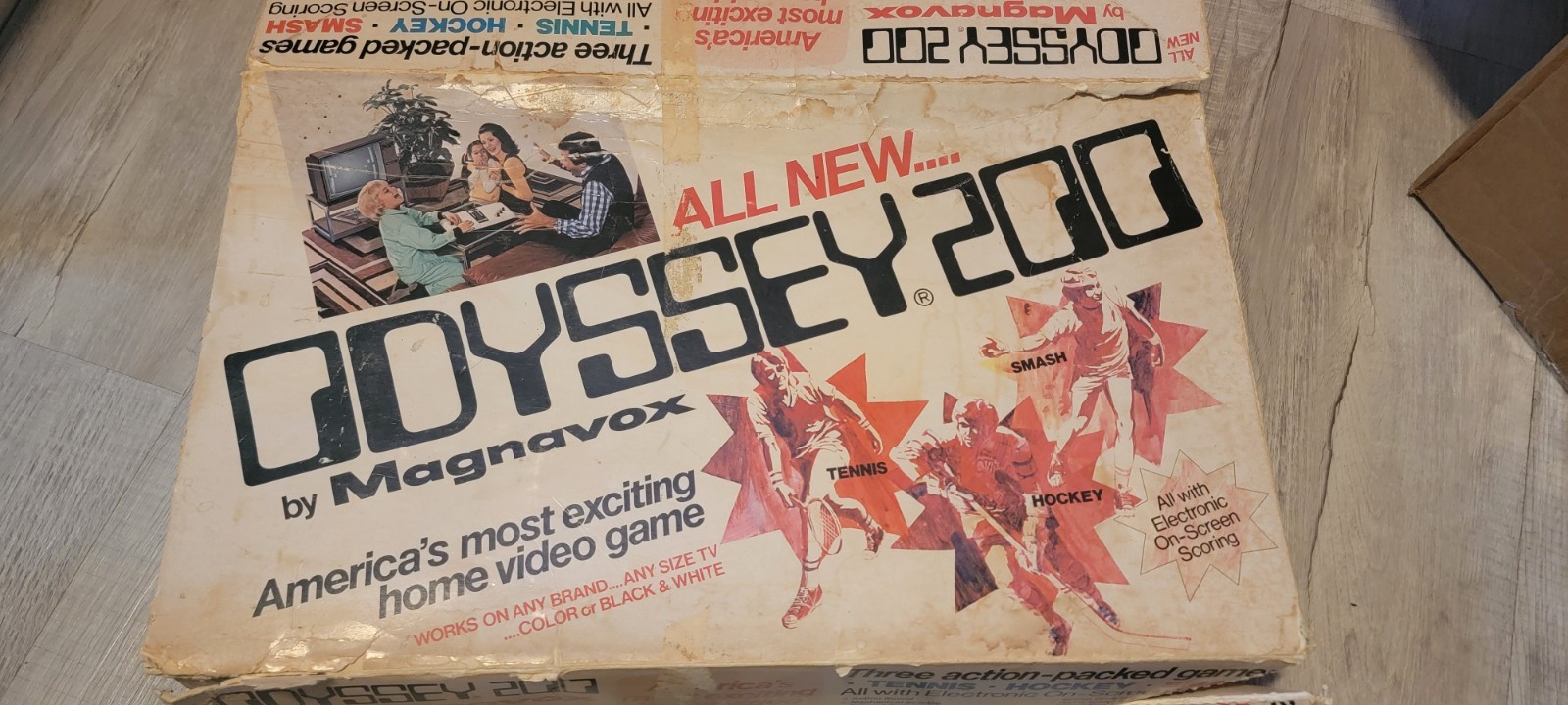 Magnavox Odyssey 200 Home Video Game Console RF Box Manual Beige