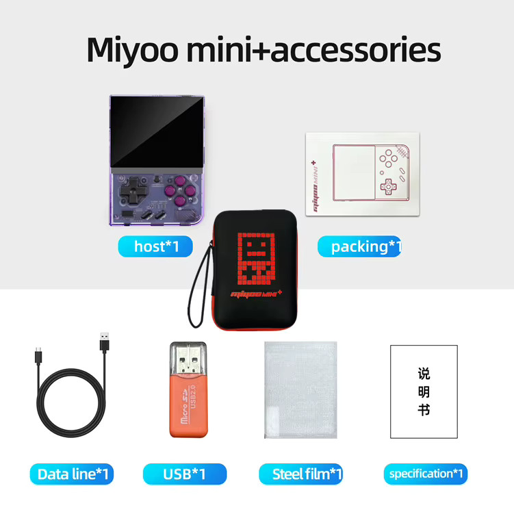 MIYOO Mini+ PLUS V3 3.5» Inch Retro Handheld Game Console Open Source Mini Plus
