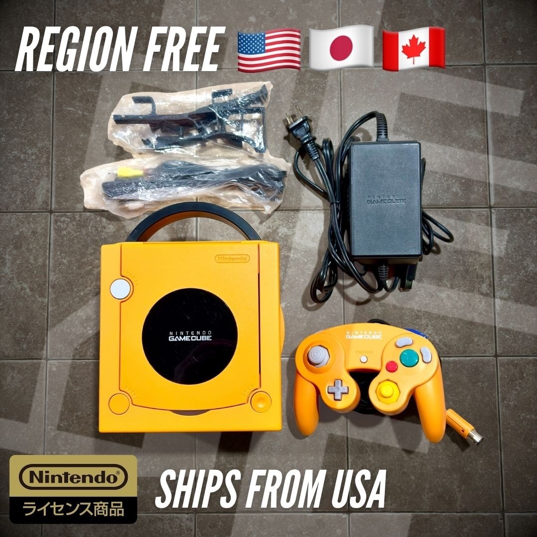 SPICE ORANGE Nintendo GameCube Console DOL-001 Authentic REGION FREE JPN / USA