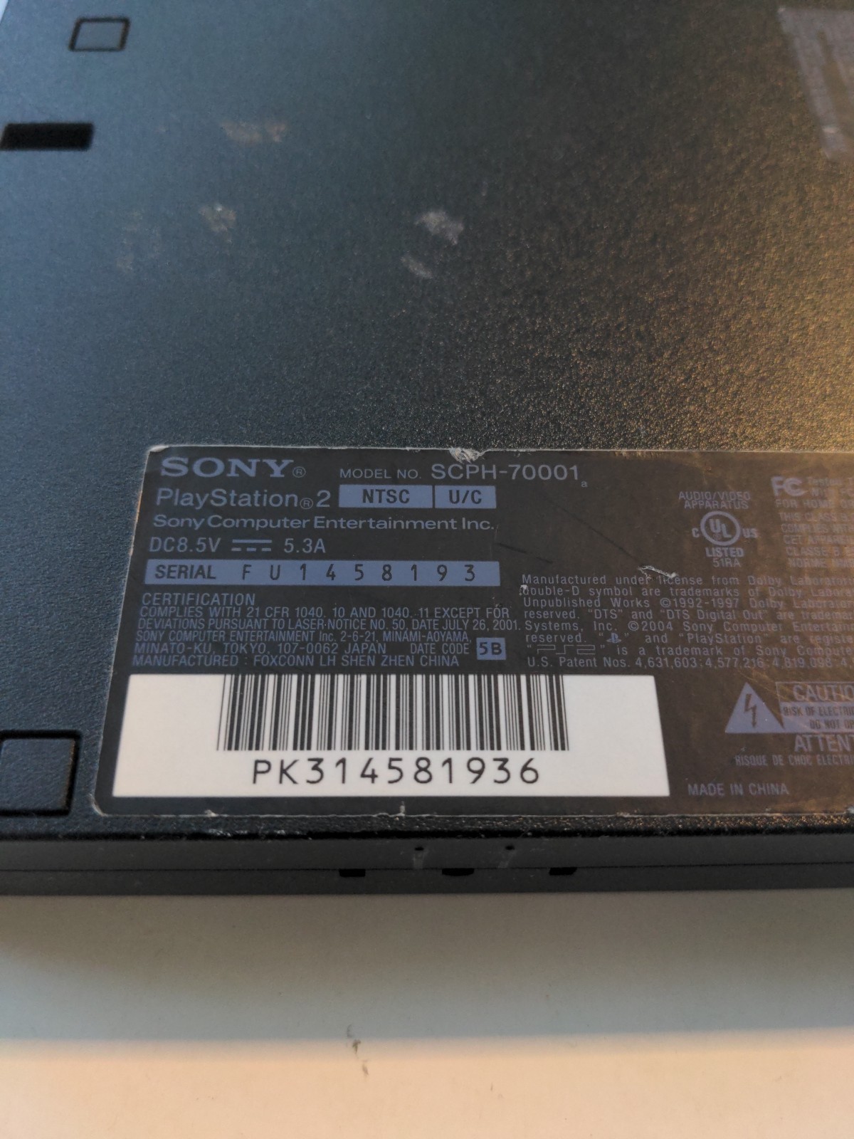 Sony Playstation 2 Slim SCPH-77001 READ DESC – PLAYS only PS1 Games & Blue Discs