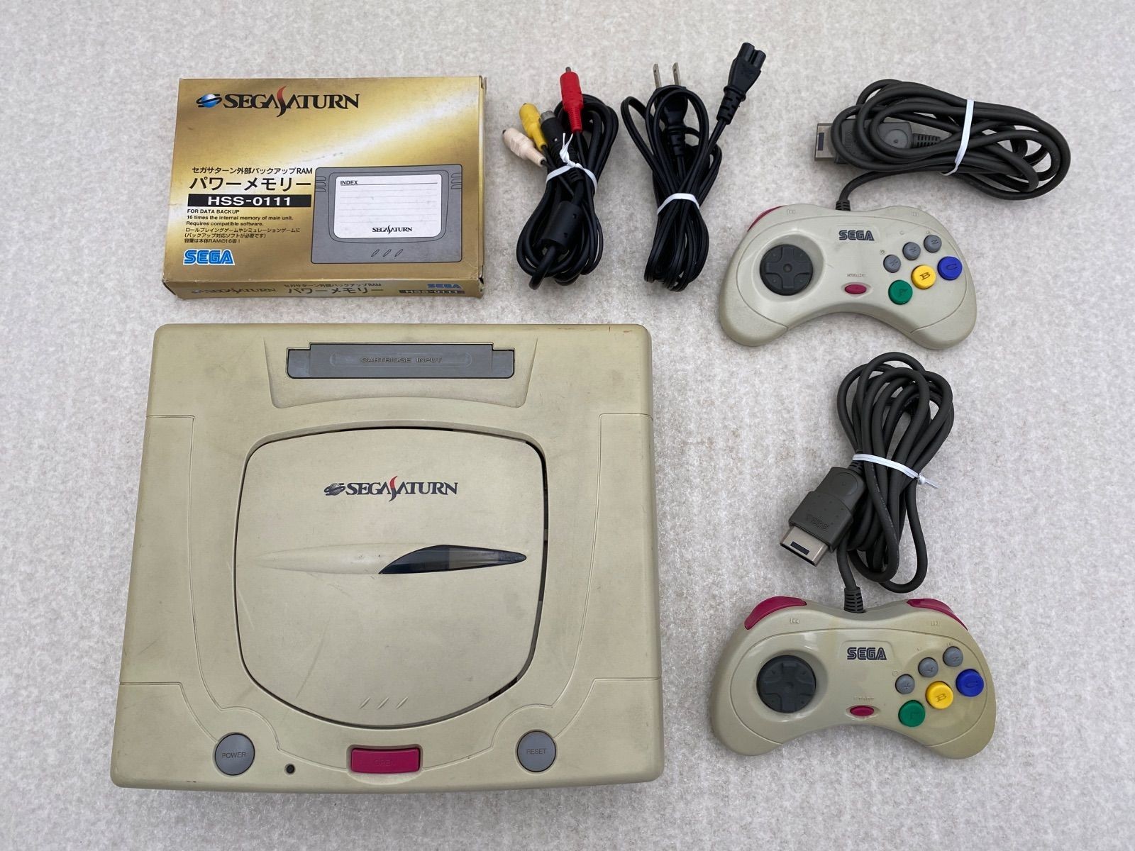 Sega Saturn Console HST-3220 Controller Cables Used Tested from Japan
