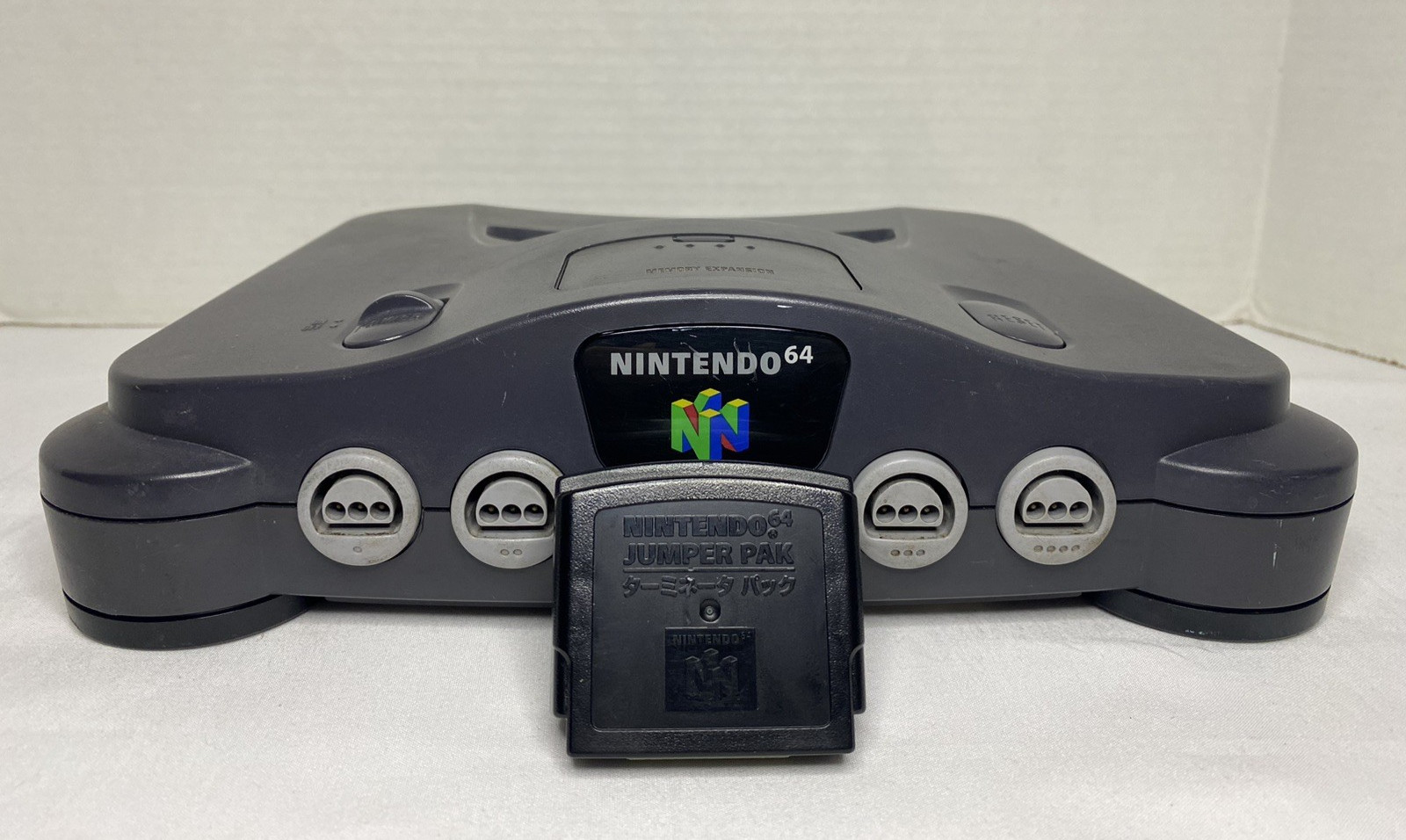Nintendo 64 Home Console with jumper pack – Black – Tested/works