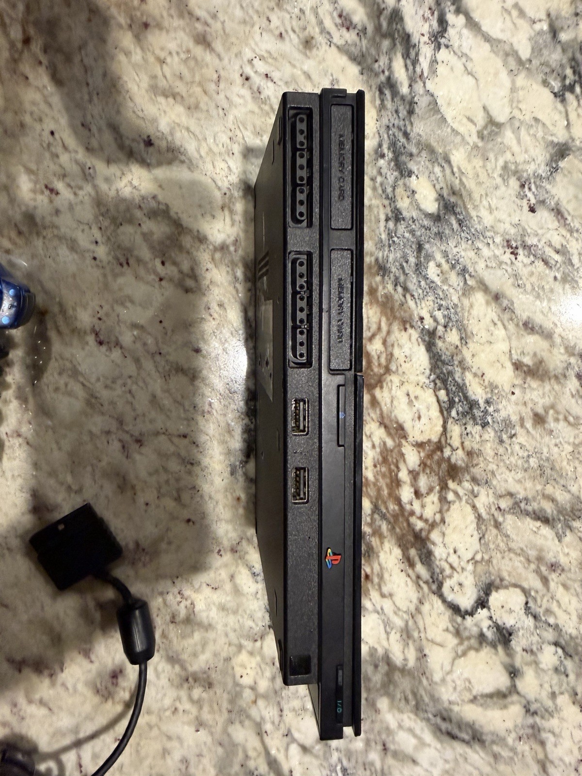 Sony PlayStation 2 Slim PS2 Game Console System Bundle -6 GAMES 2 controllers