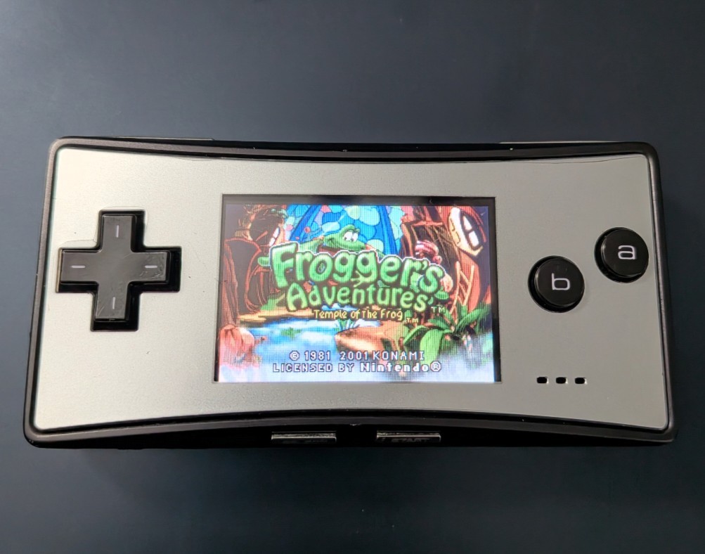 Nintendo Gameboy Micro Black Silver Handheld System Console OXY-001 Tested
