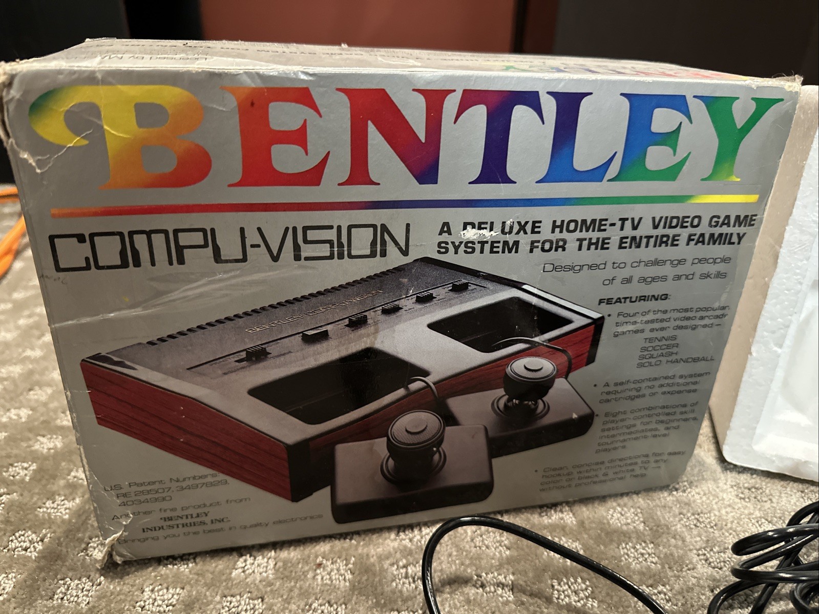 Bentley Compu Vision Vintage Video Game System IOB. Needs 6V Cord 1983