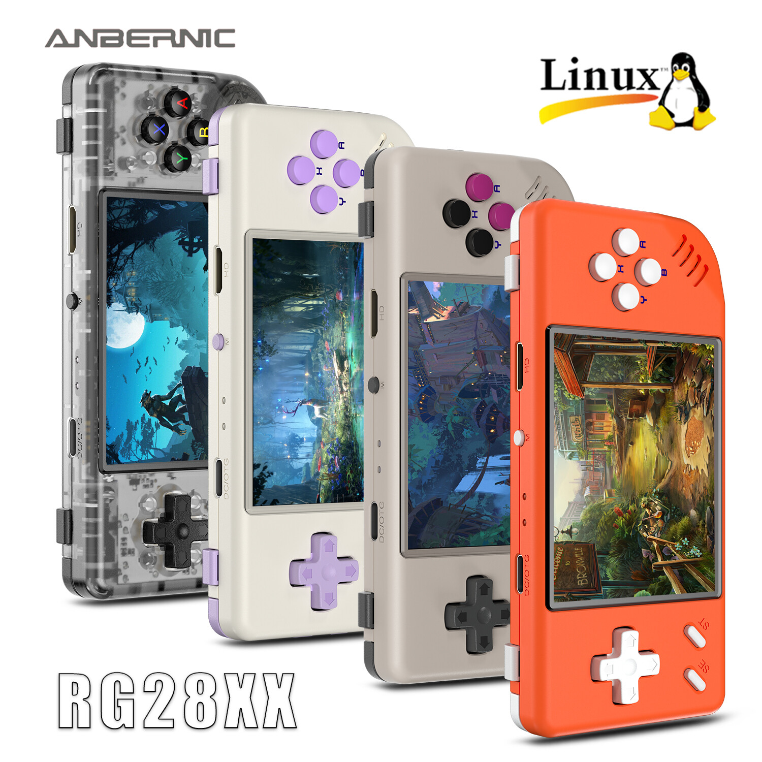ANBERNIC Pocket RG28XX Handheld Game ConsoleLinux System 3100mAh 5K+Games Gifts