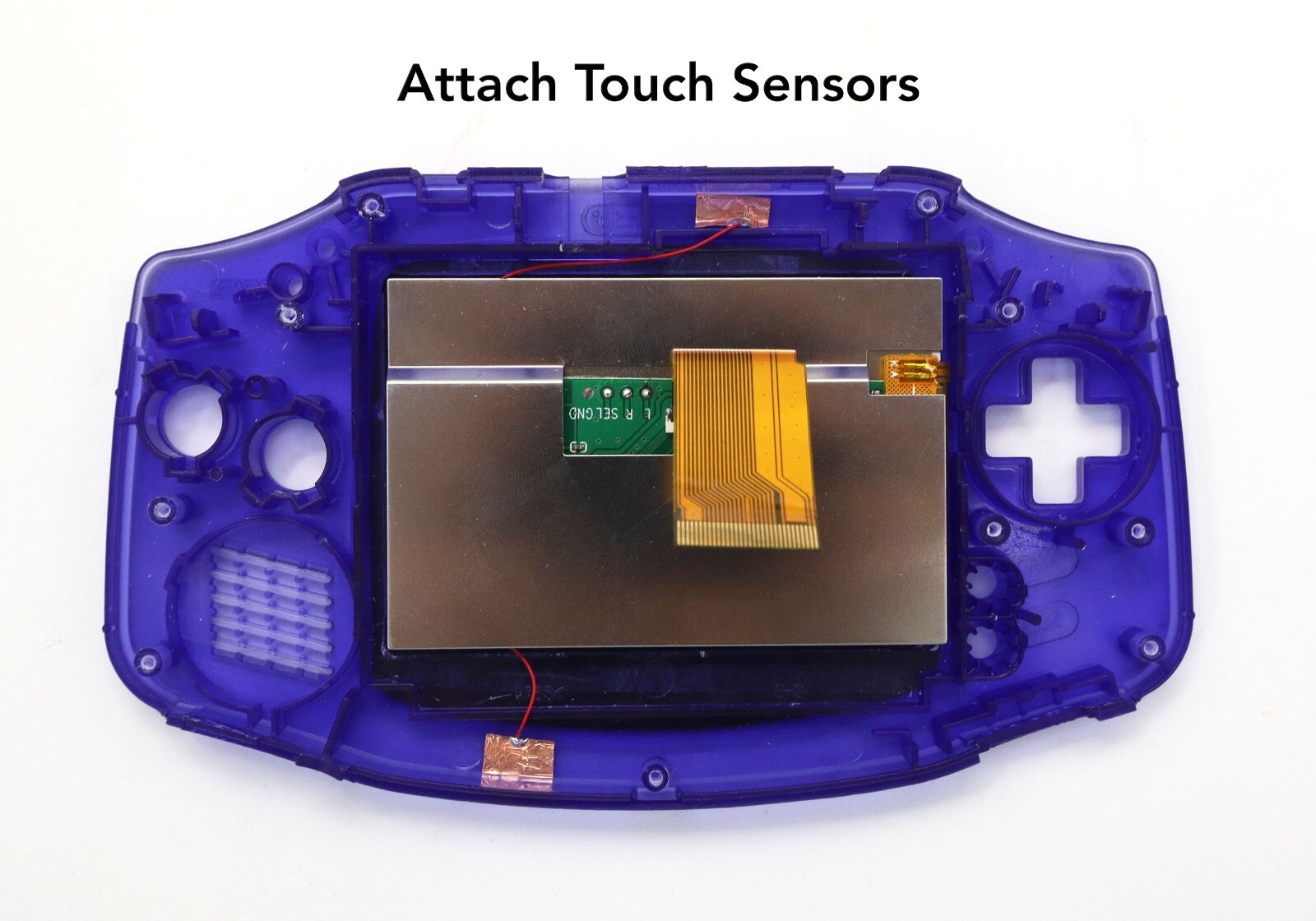 Gameboy Advance 720×480 Laminated IPS LCD Backlight Kit V5 3.0 NO SOLDER + Shell