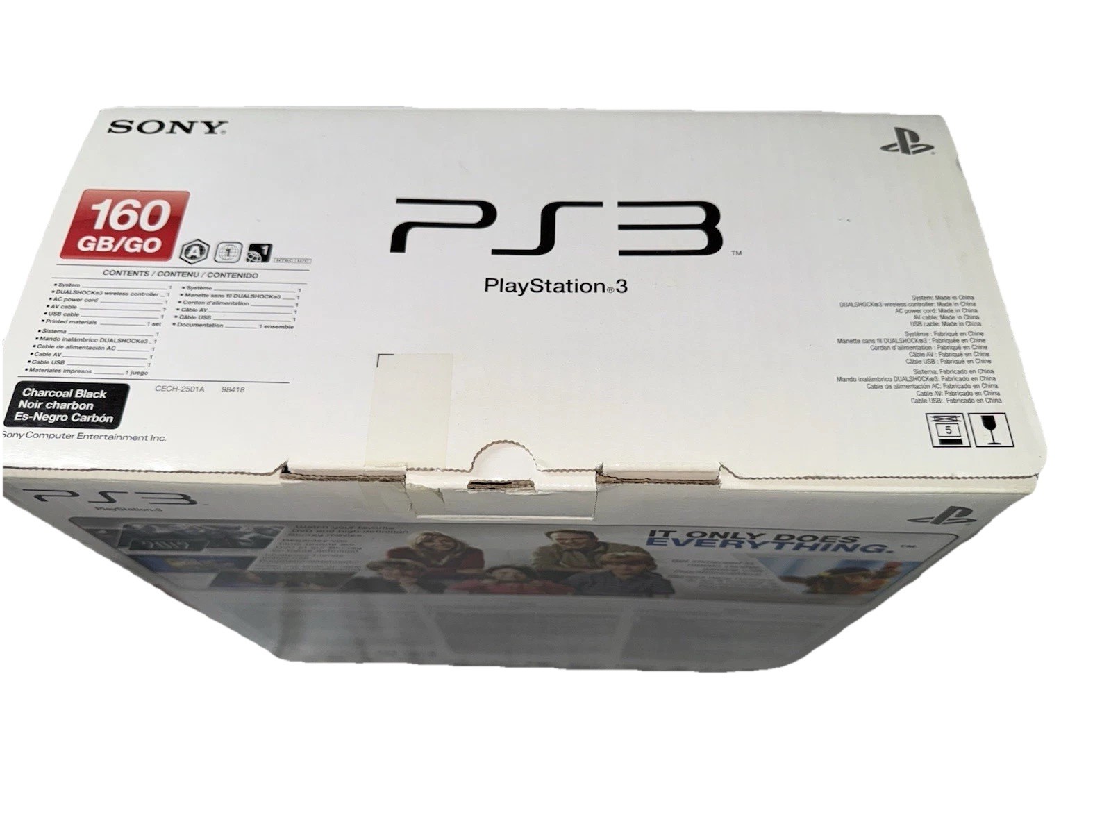 PlayStation 3 PS3 Slim 160GB Console CECH-2501A Completed In box CIB. TESTED!!