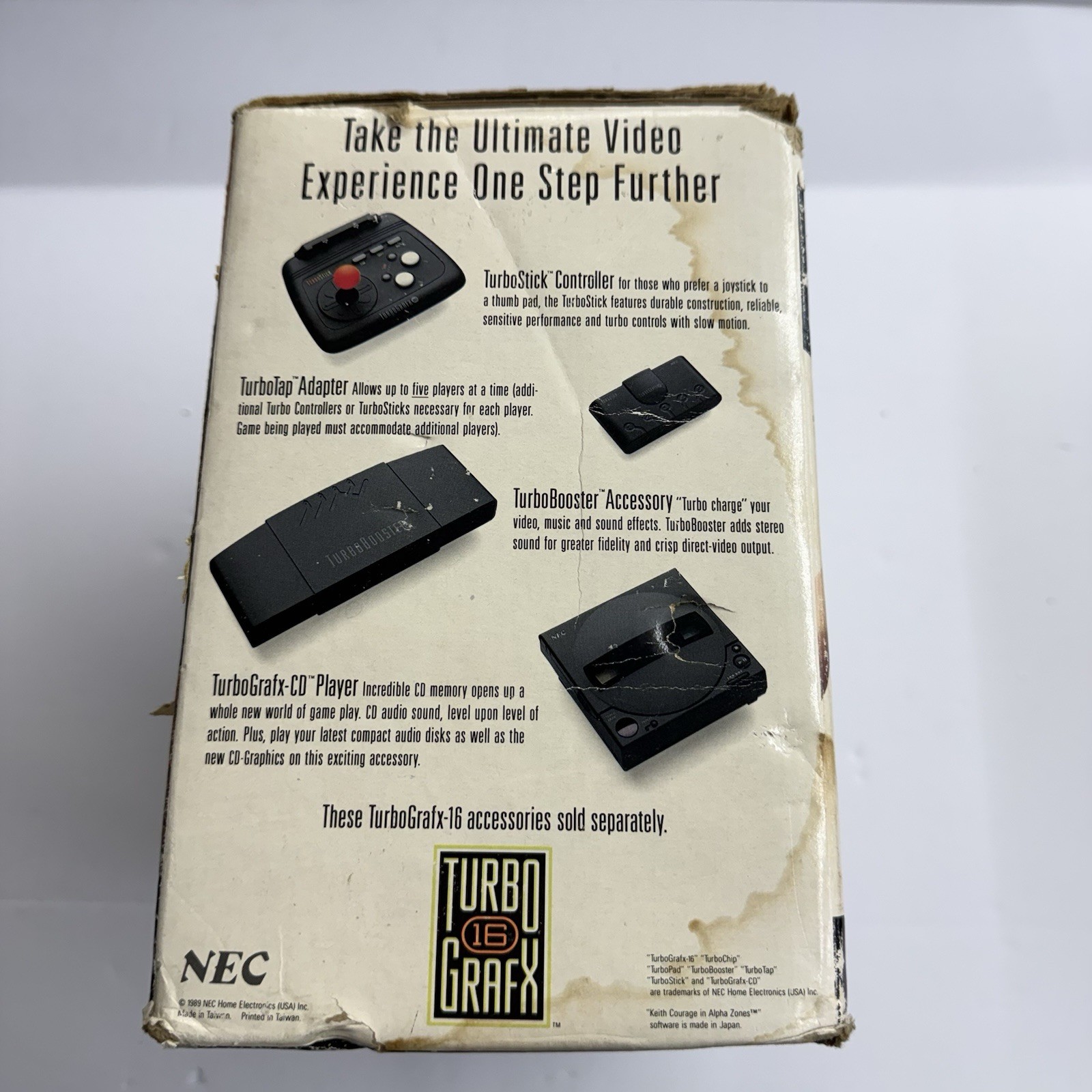 Tg16 – NEC TurboGrafx-16 System Black Console *Not complete* W/ Box Tested Works