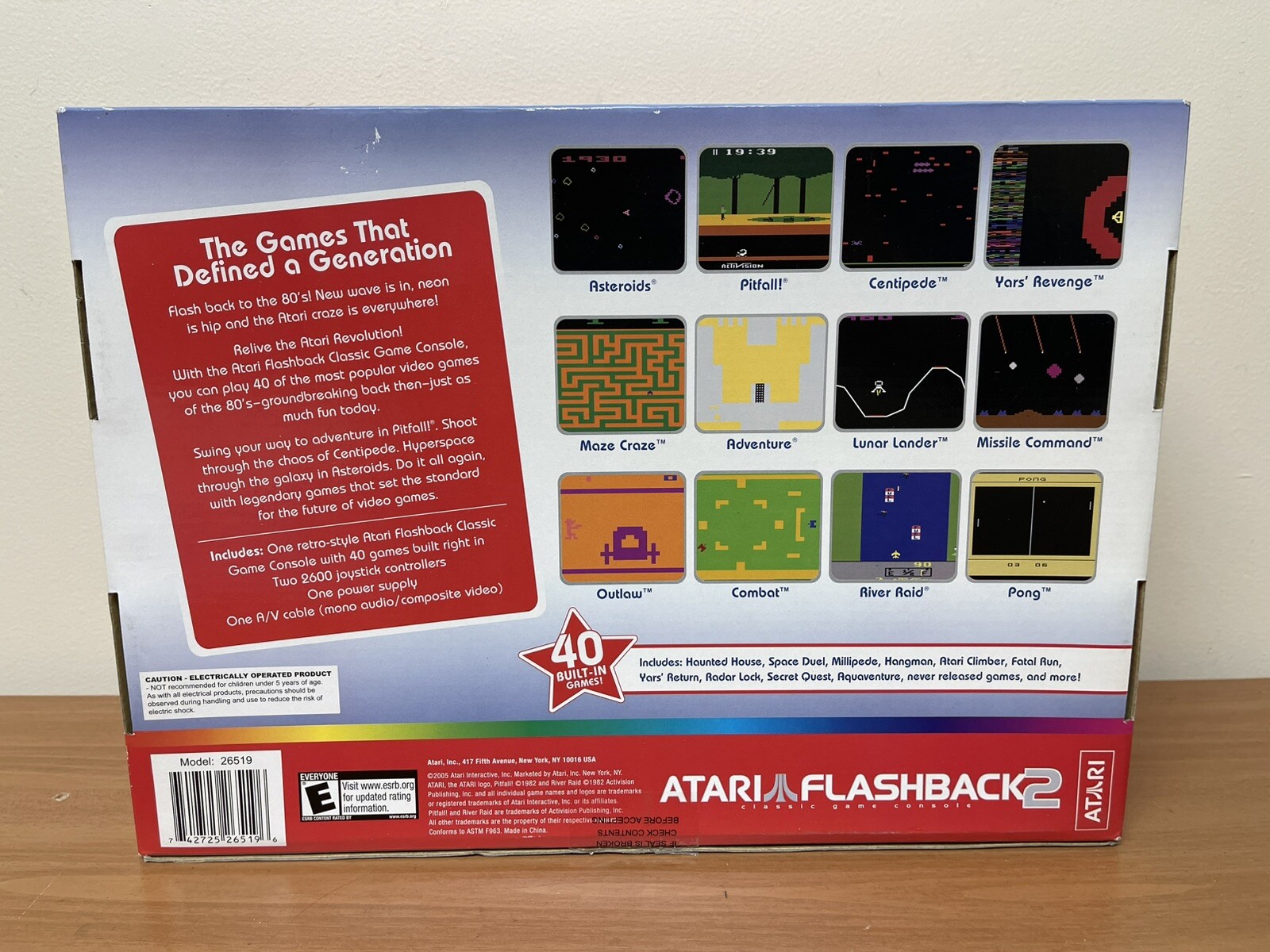 Atari Flashback 2 Launch Edition Black Plug&Play TV Game (PAL) NEW