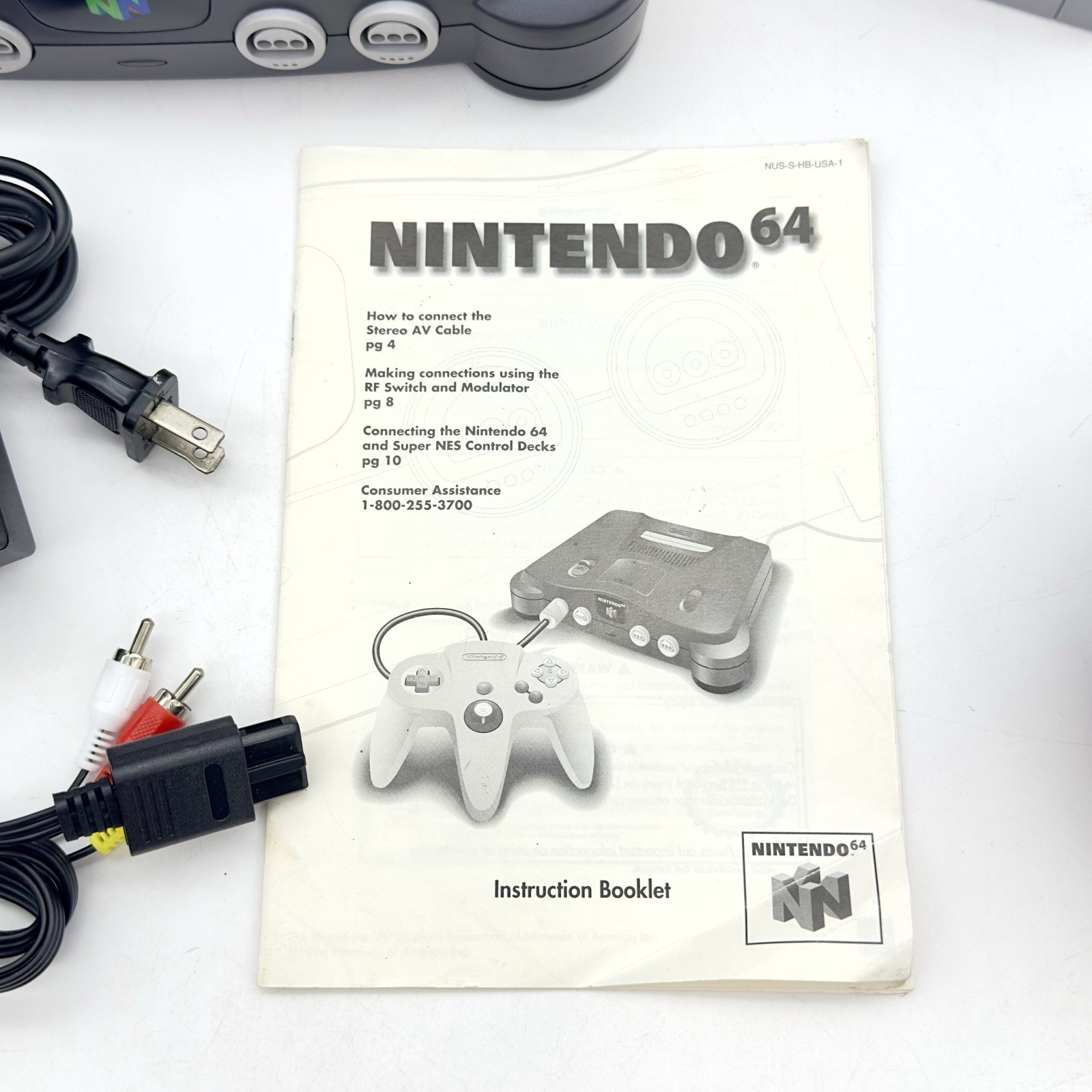 Nintendo 64 N64 Console Bundle NUS-001 Japan TESTED Controller 2 Games Manual