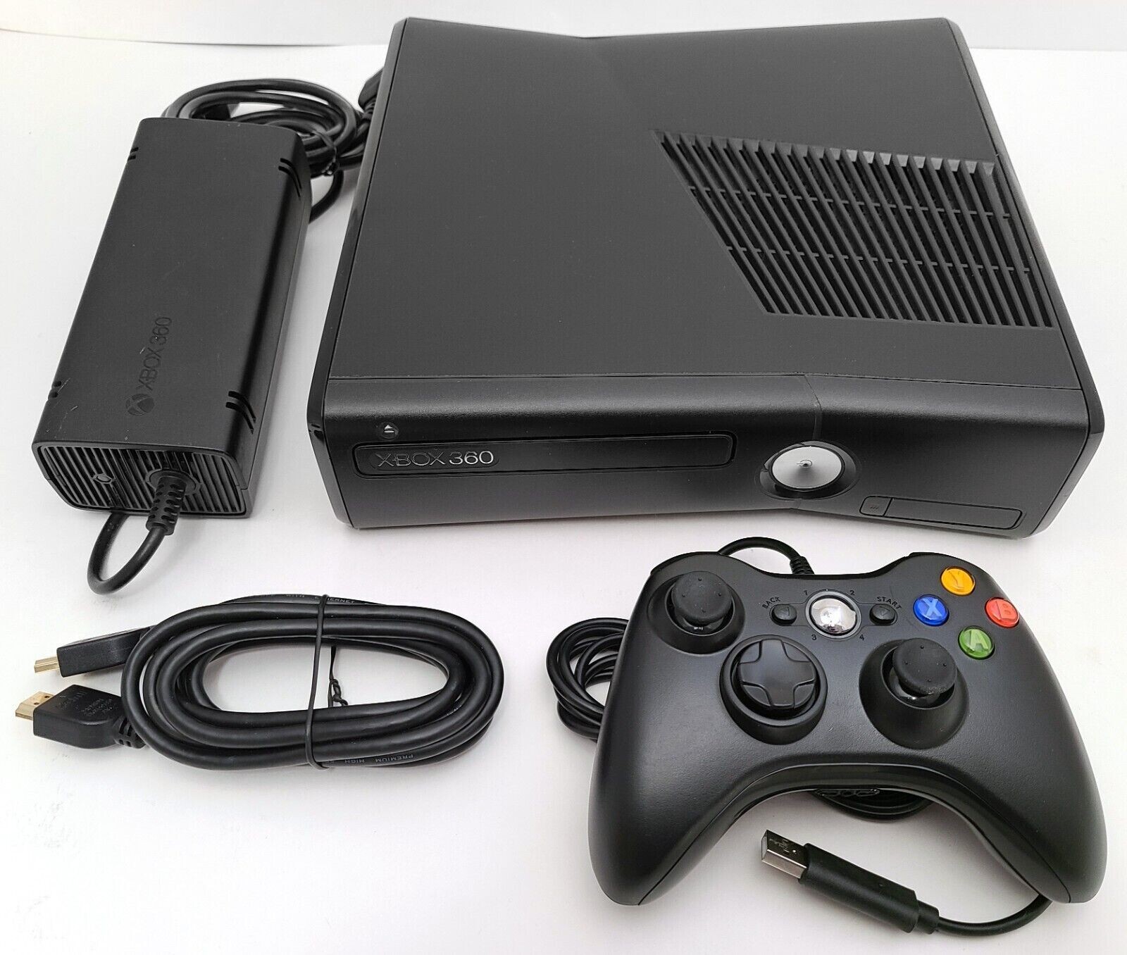 Microsoft Xbox 360S Black XBOX 360 SLIM Video Game Console System Bundle Set Kit