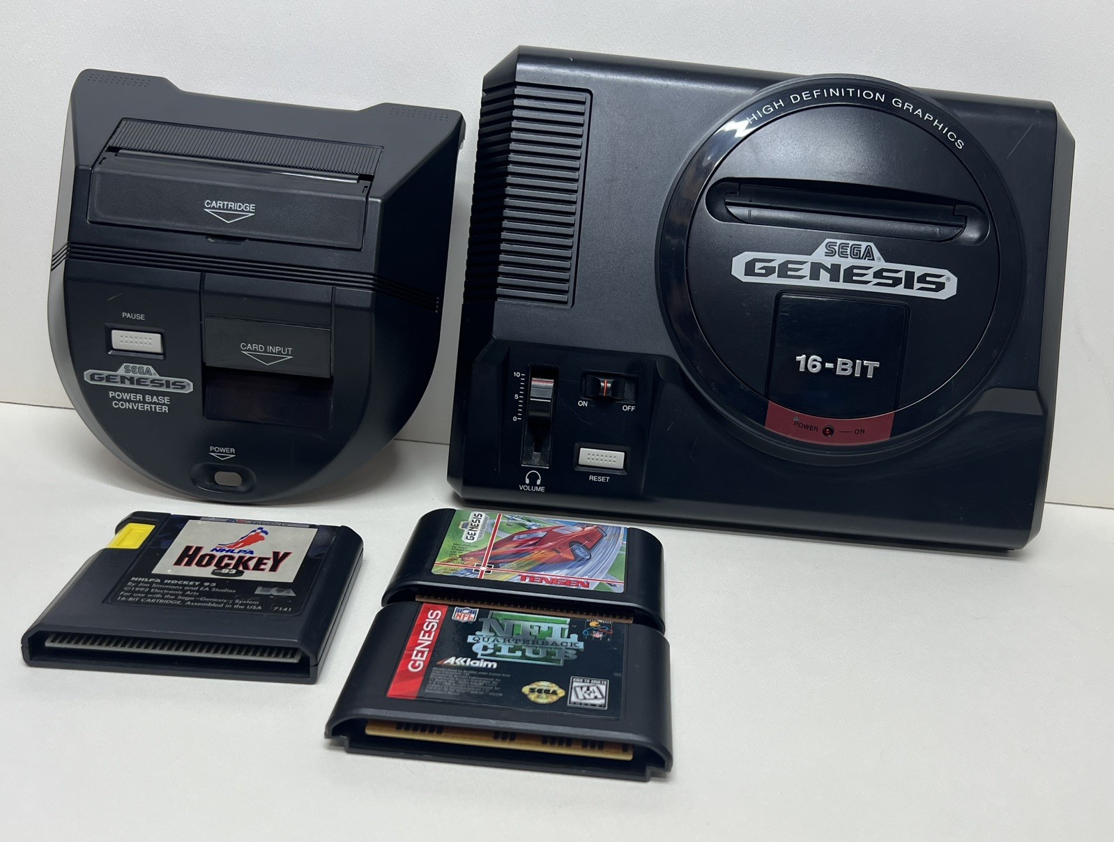 SEGA Genesis 16 Bit Model 1601 & Power Base Converter Model 1620: Tested