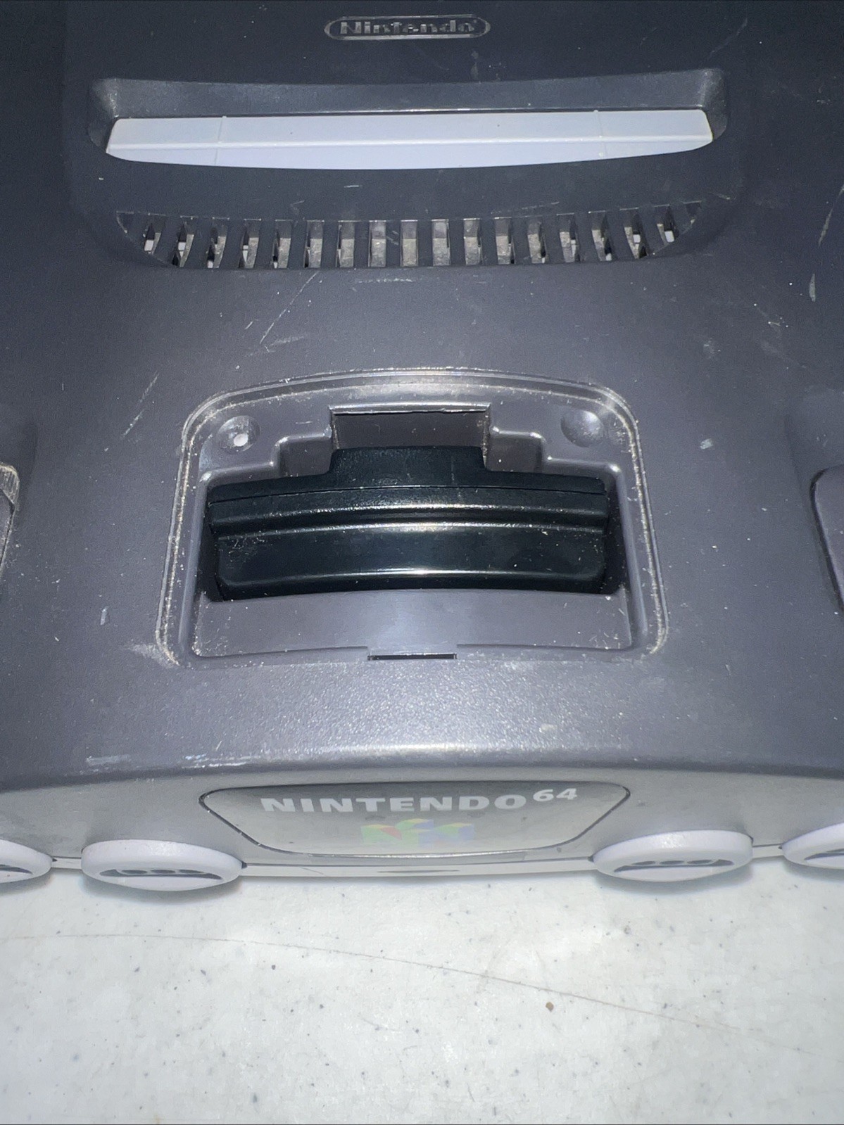 Nintendo 64 Console – Black W/ Gray Controller Tight Stick And Power Supply