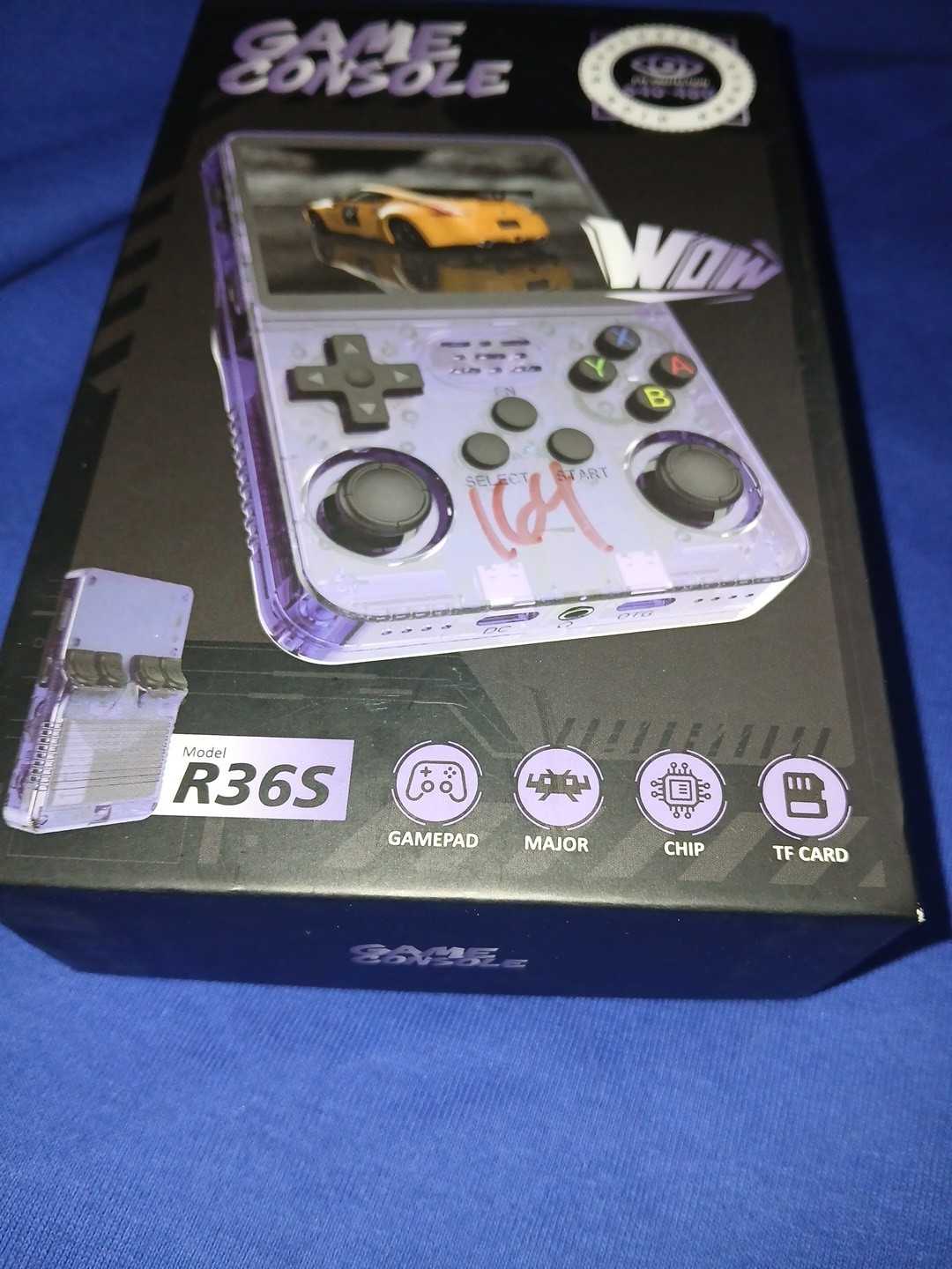 R36S Handheld Game Console Purple IPS Display 640×480 Headphone Jack