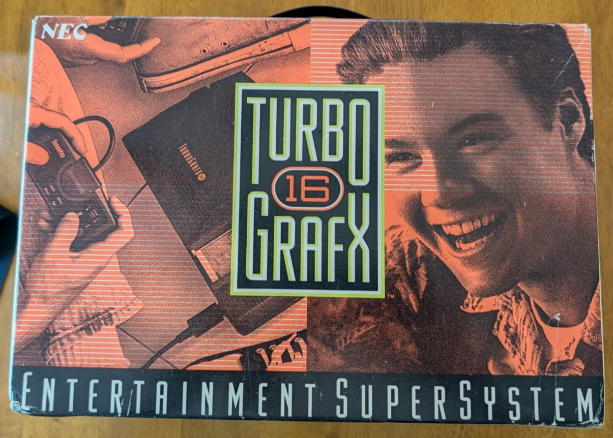 NEC Turbo Grafx-16 Console with Cables, Controllers, Games, original box