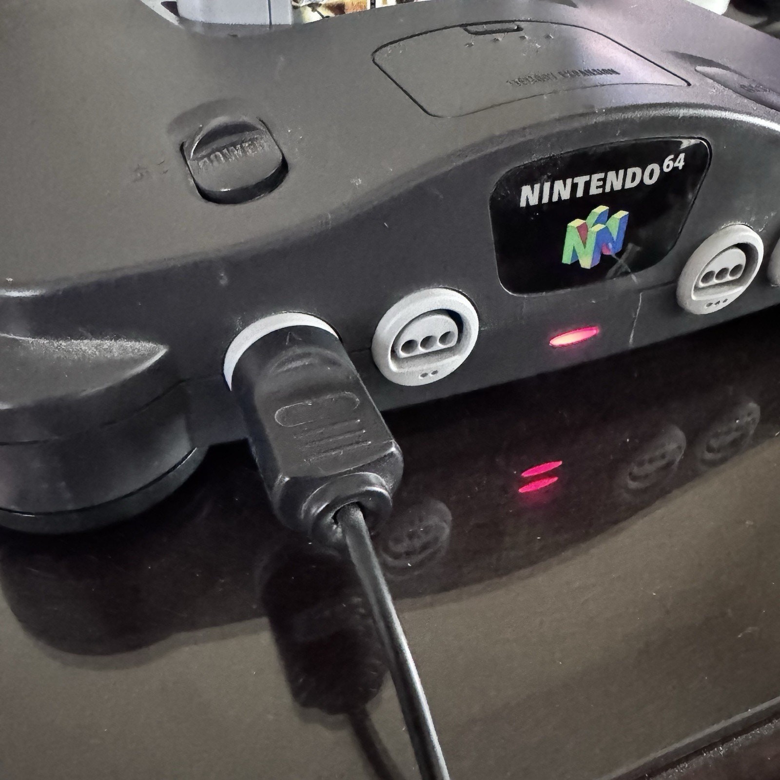 Nintendo 64 N64 Video Game Console With Cords Mad Catz Controller Works