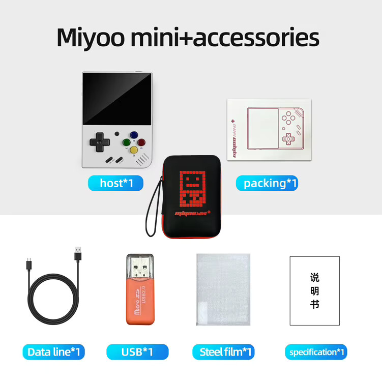 MIYOO Mini+ PLUS V3 3.5» Inch Retro Handheld Game Console Open Source Mini Plus