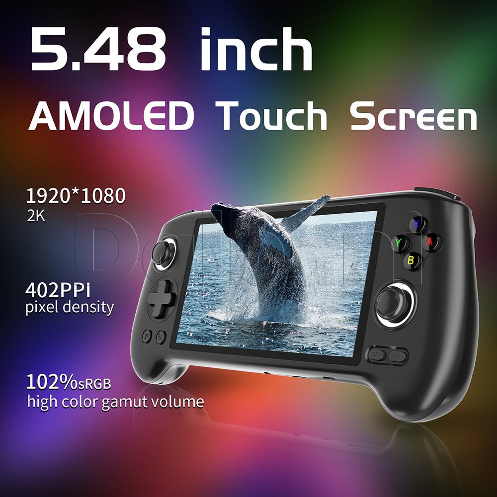 RG556 5.5″ Anbernic Black Handheld Game Console nisoc T820 5500mAh