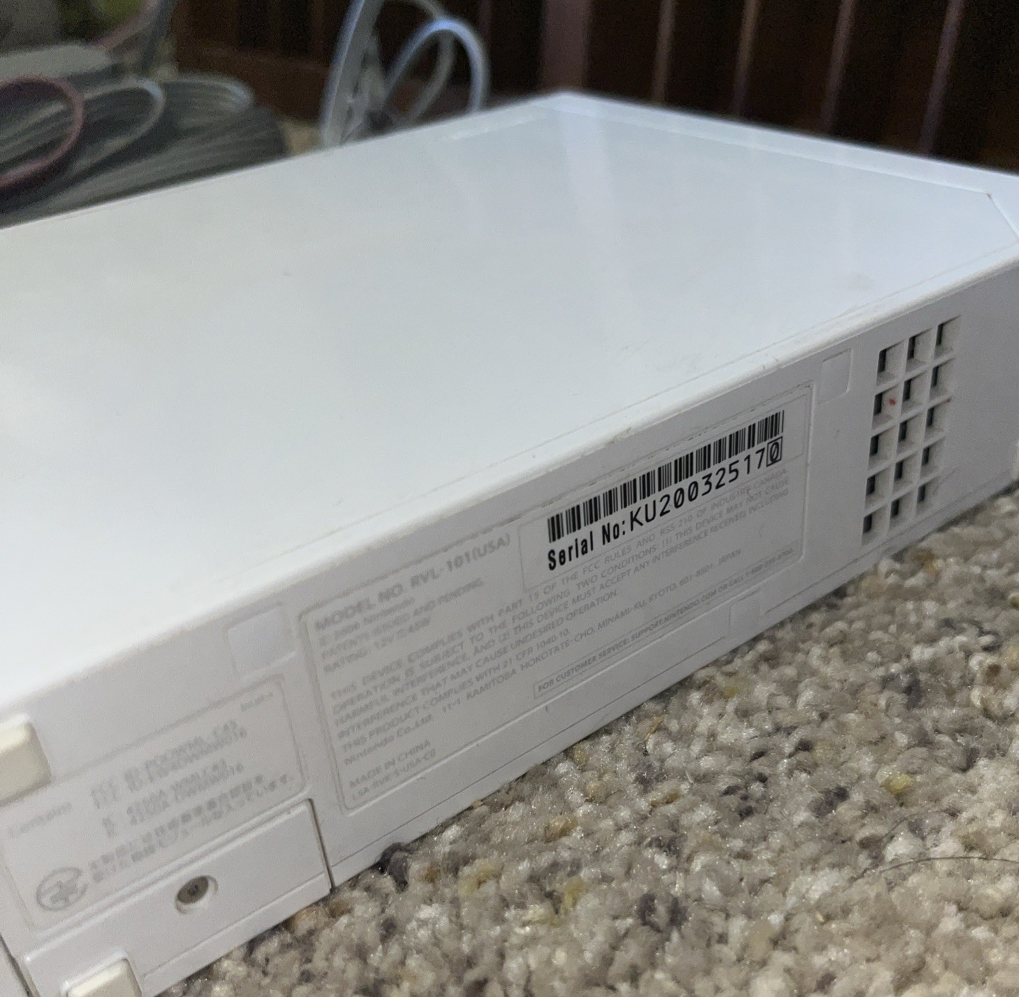 Nintendo Wii RVL-001 512 MB Home Console – White~Replacement/ Cords Included