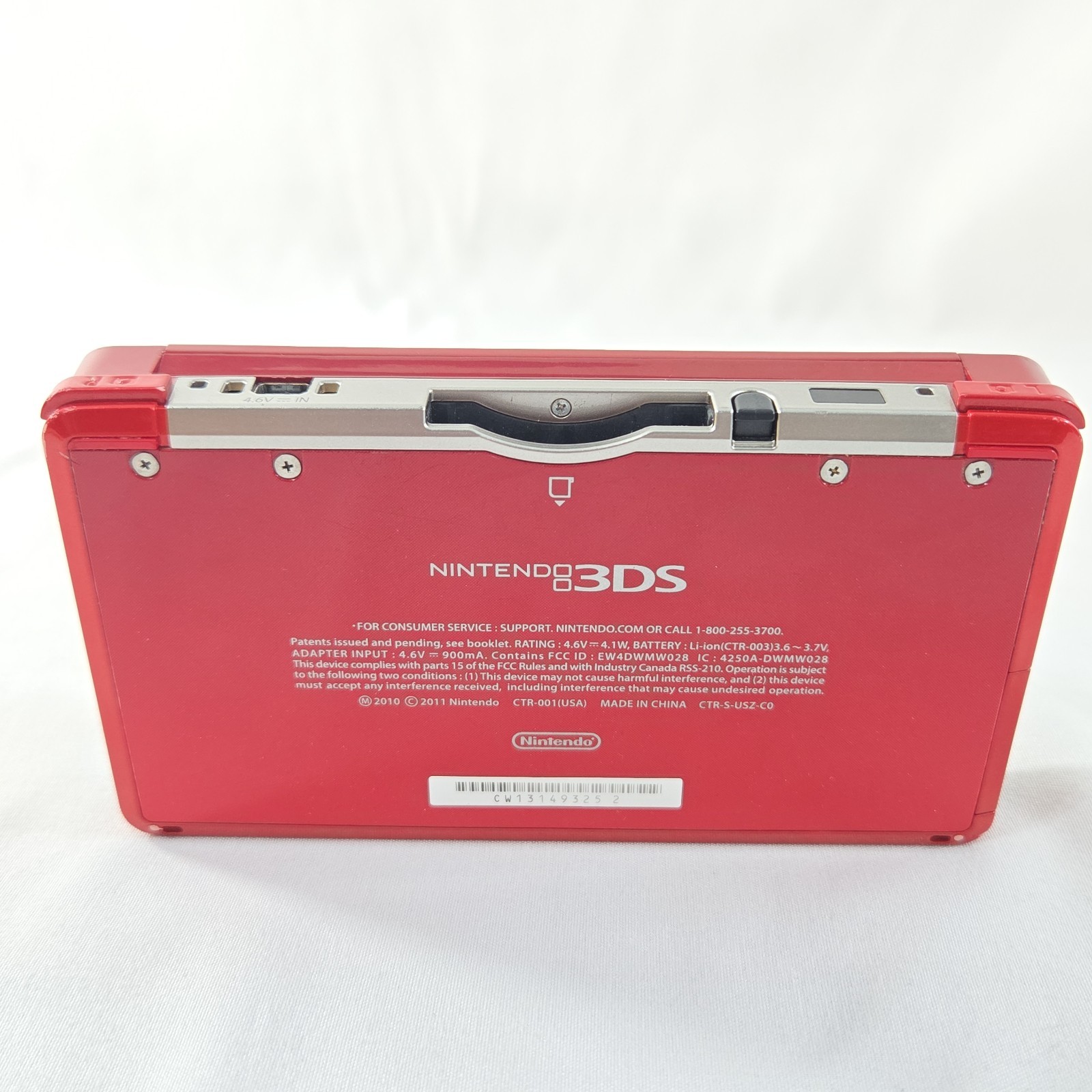 Nintendo 3DS Handheld System – Flame Red With Charger + 2GB SD CARD CTR-001
