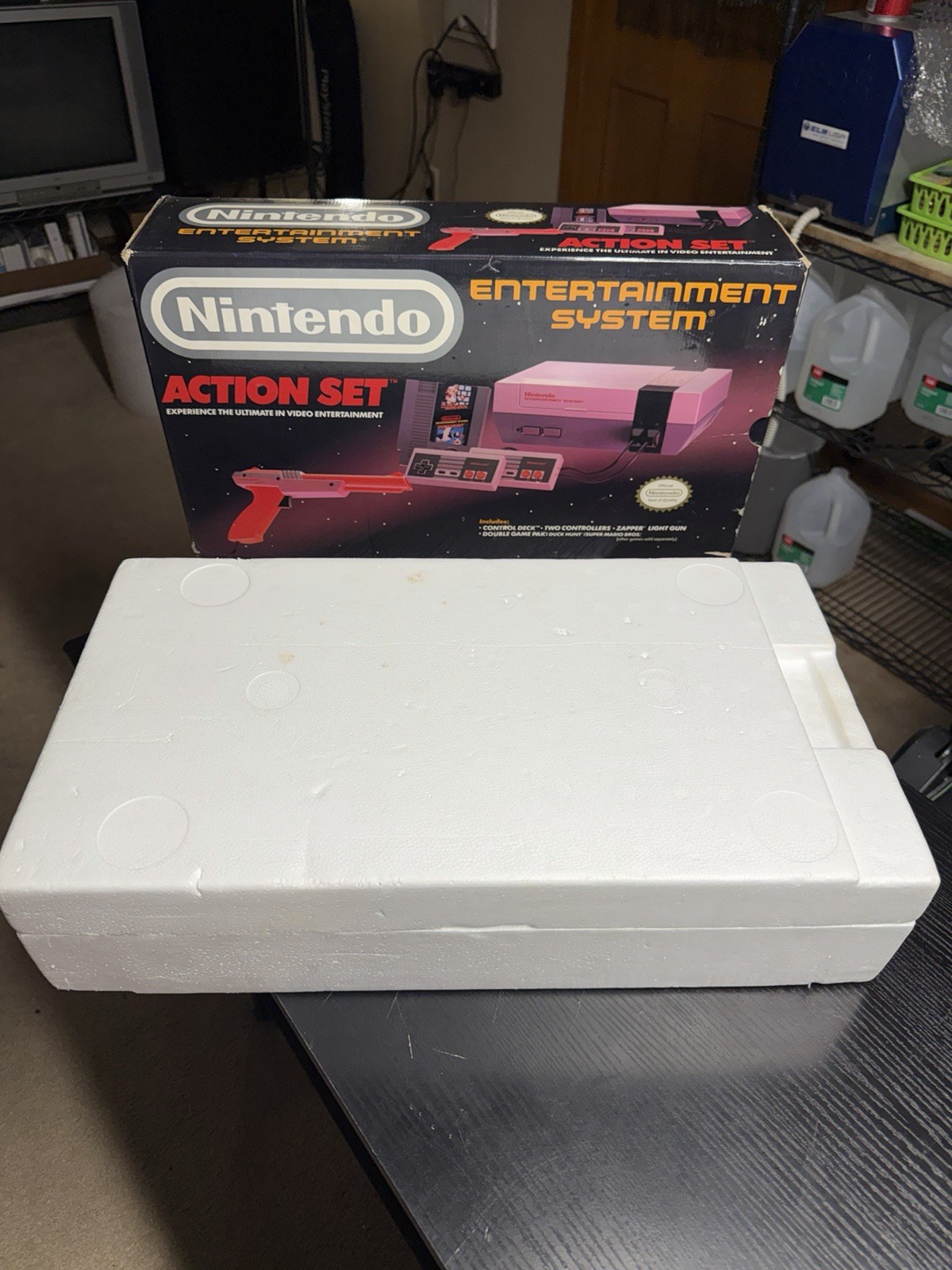 Nintendo NES Action Set In Original Box Tested Working *READ DESCRIPTION!*