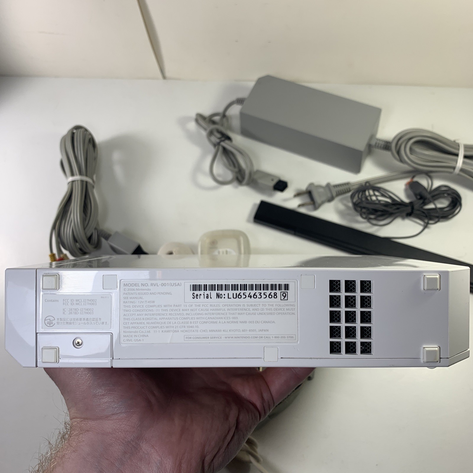 Nintendo Wii Console Bundle Model RVL-001 White USA 2006 Tested And Working