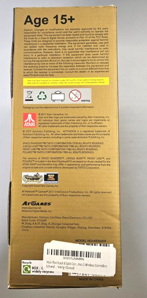Atari Flashback 8 Gold Deluxe HD Console 40th Anniversary Edition GOOD!!!