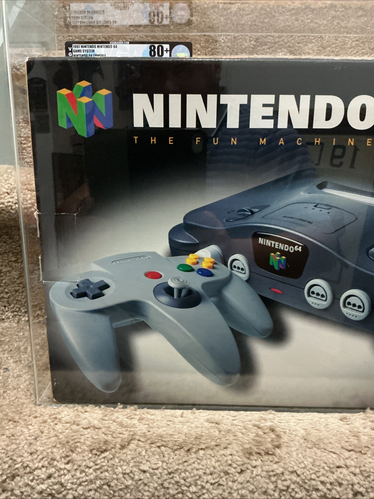 Nintendo 64 Launch Console N64 Brand New 1997 VGA Graded 80+ Q Qualified PSA