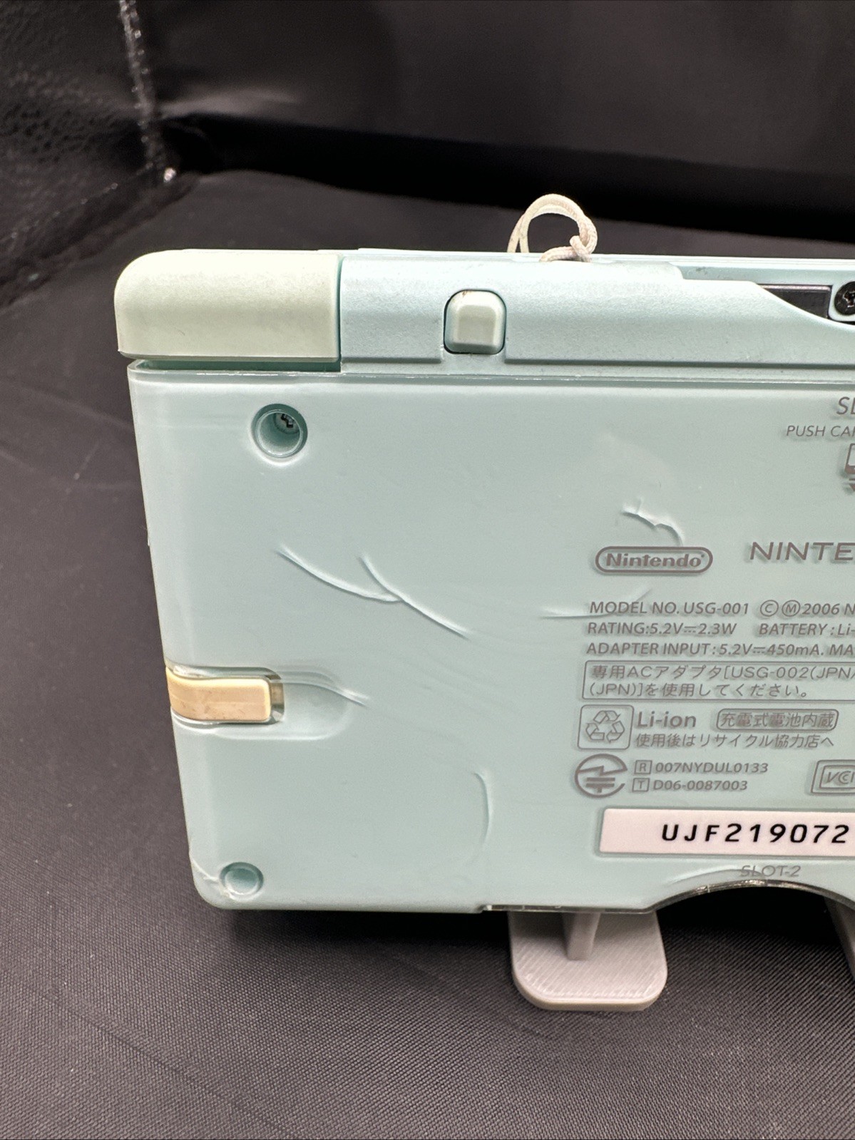 Nintendo DS Lite Console Ice Blue USG-001 Works Top Screen Smashed