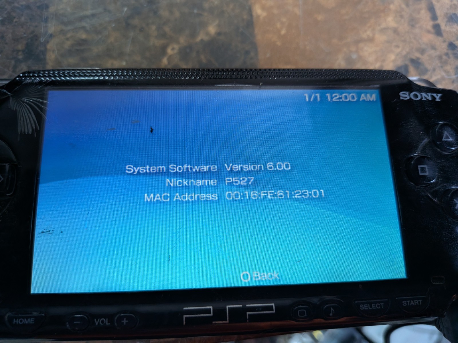 Sony Playstation Portable PSP 1001 Console ONLY For Parts or Repair – Read