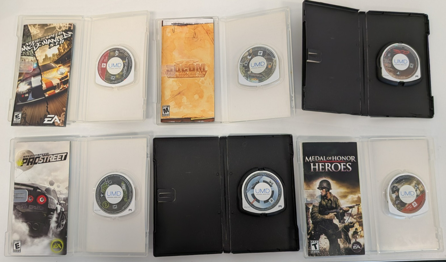 Sony PSP-3001 System Bundle With Box, Manuals, 6 Games, 2GB SD, Charger Tested