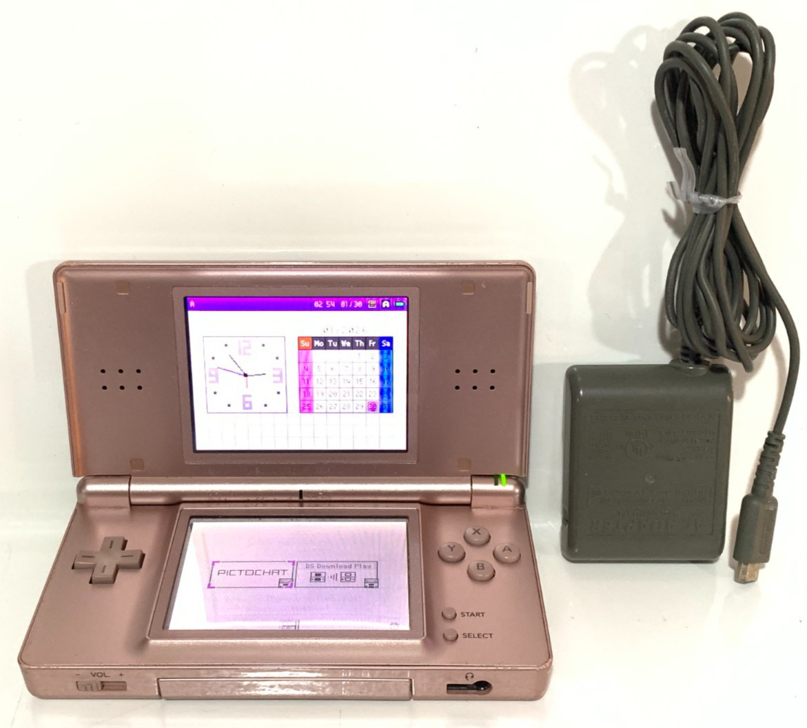 Nintendo DS Lite Metallic Rose Pink Handheld USG-001 FULLY Tested Guaranteed