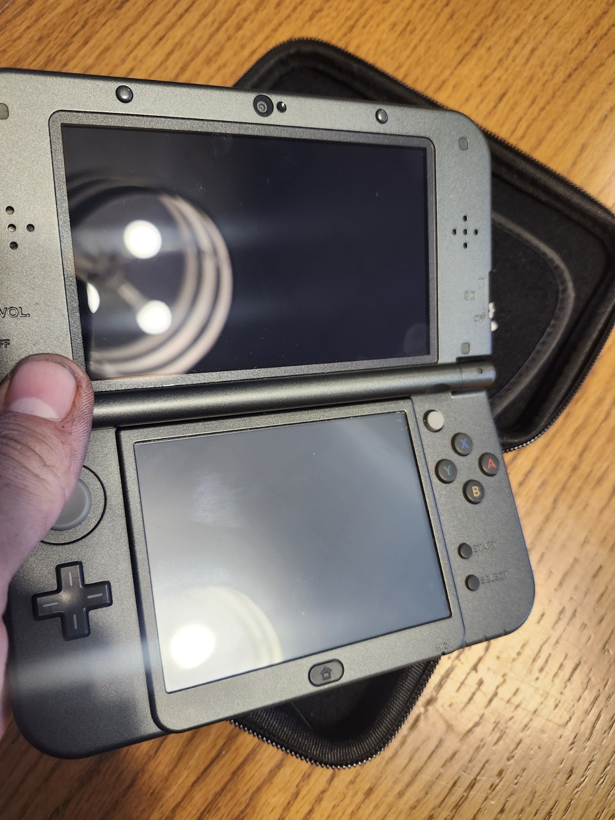 New Nintendo 3DS XL Gray Black Console W Charger, 3 Games, & Case, Tested