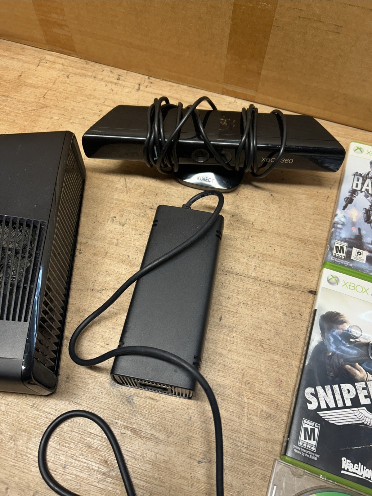 Tested Xbox 360s Model 1439 Console Bundle + Games + Sensor + Controller – READ