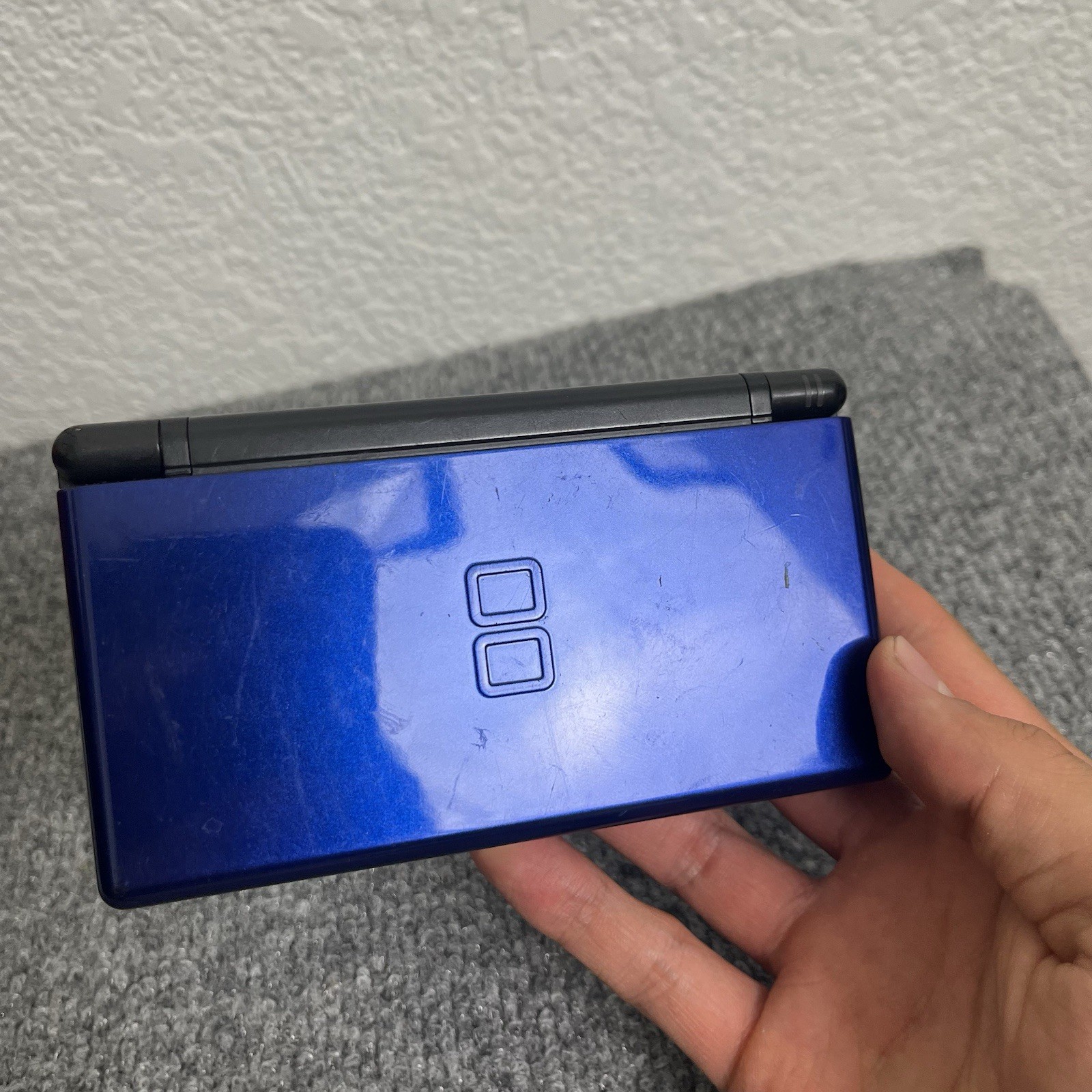 Nintendo DS Lite Blue/Black Untested As-Is No Charger No Stylus Scratches