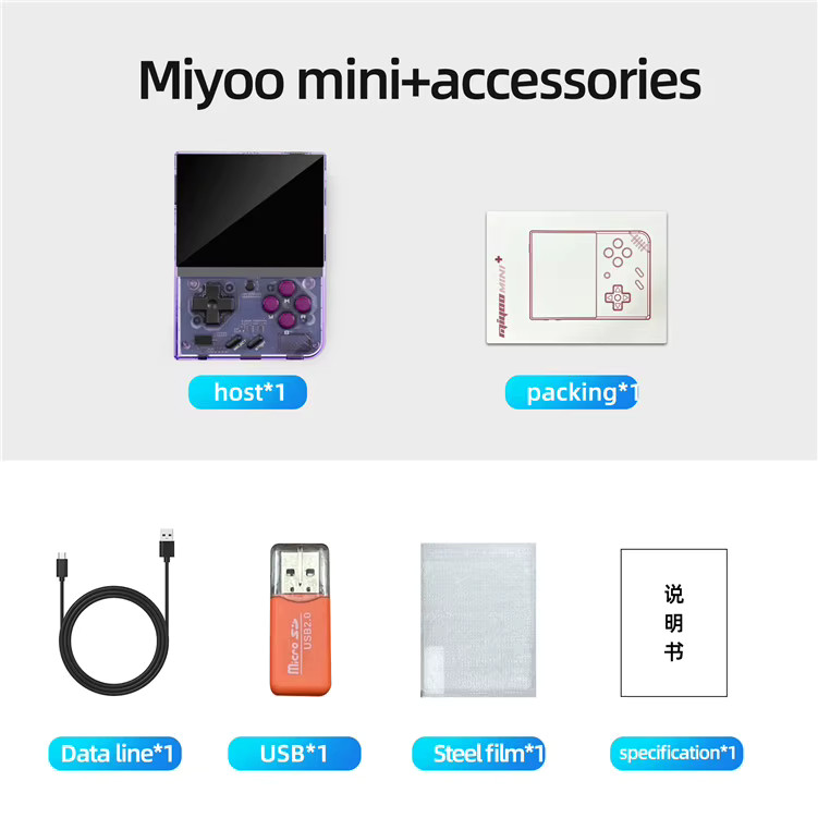 MIYOO Mini+ PLUS V3 3.5» Inch Retro Handheld Game Console Open Source Mini Plus