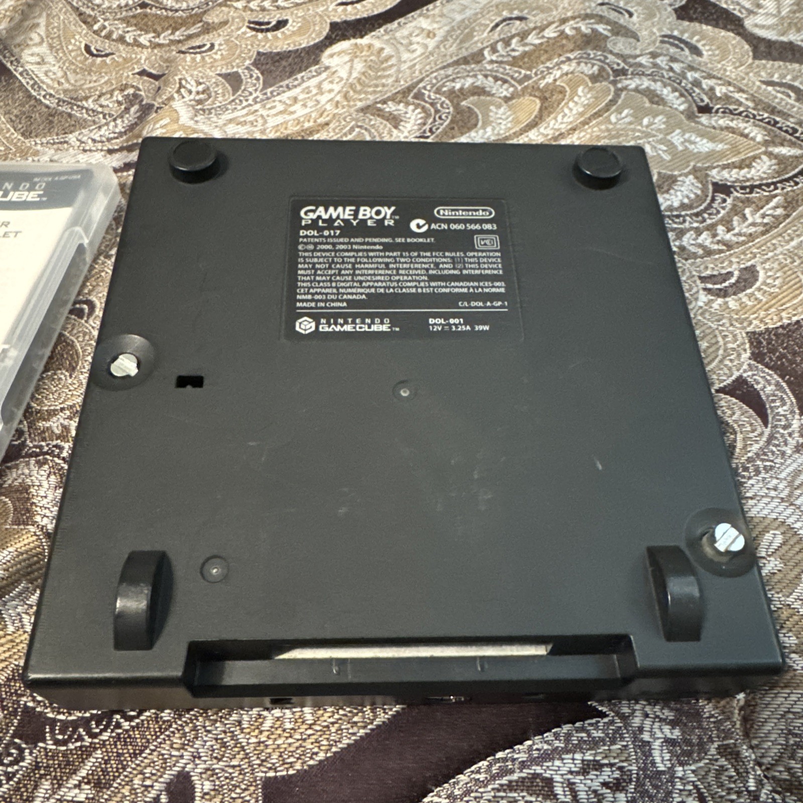 Gamecube Game Boy Player With Startup Disc And Case, Tested And Working