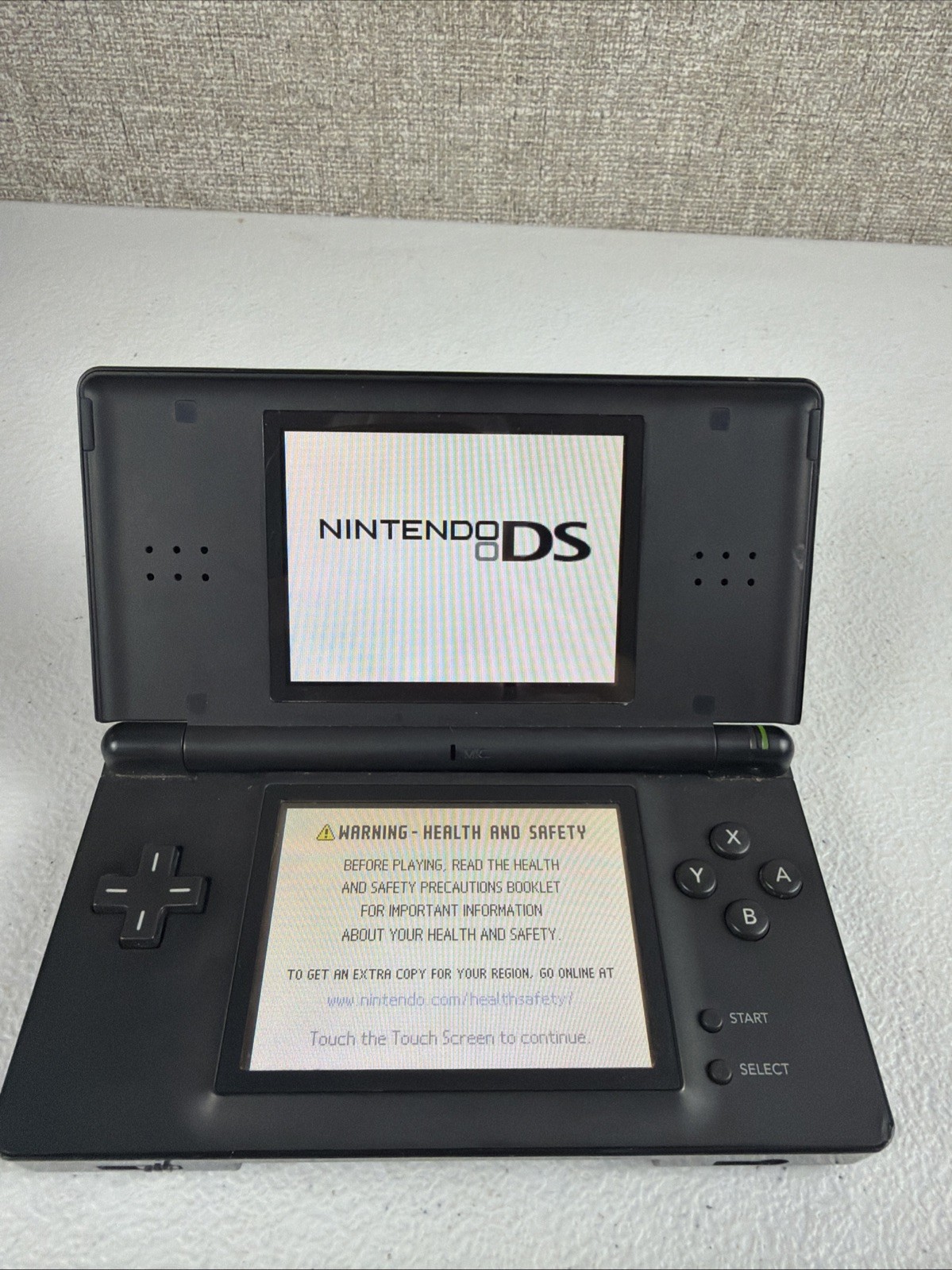 Nintendo DS Lite Onyx Black USG-001 Console Only No Charger Or Stylus Tested