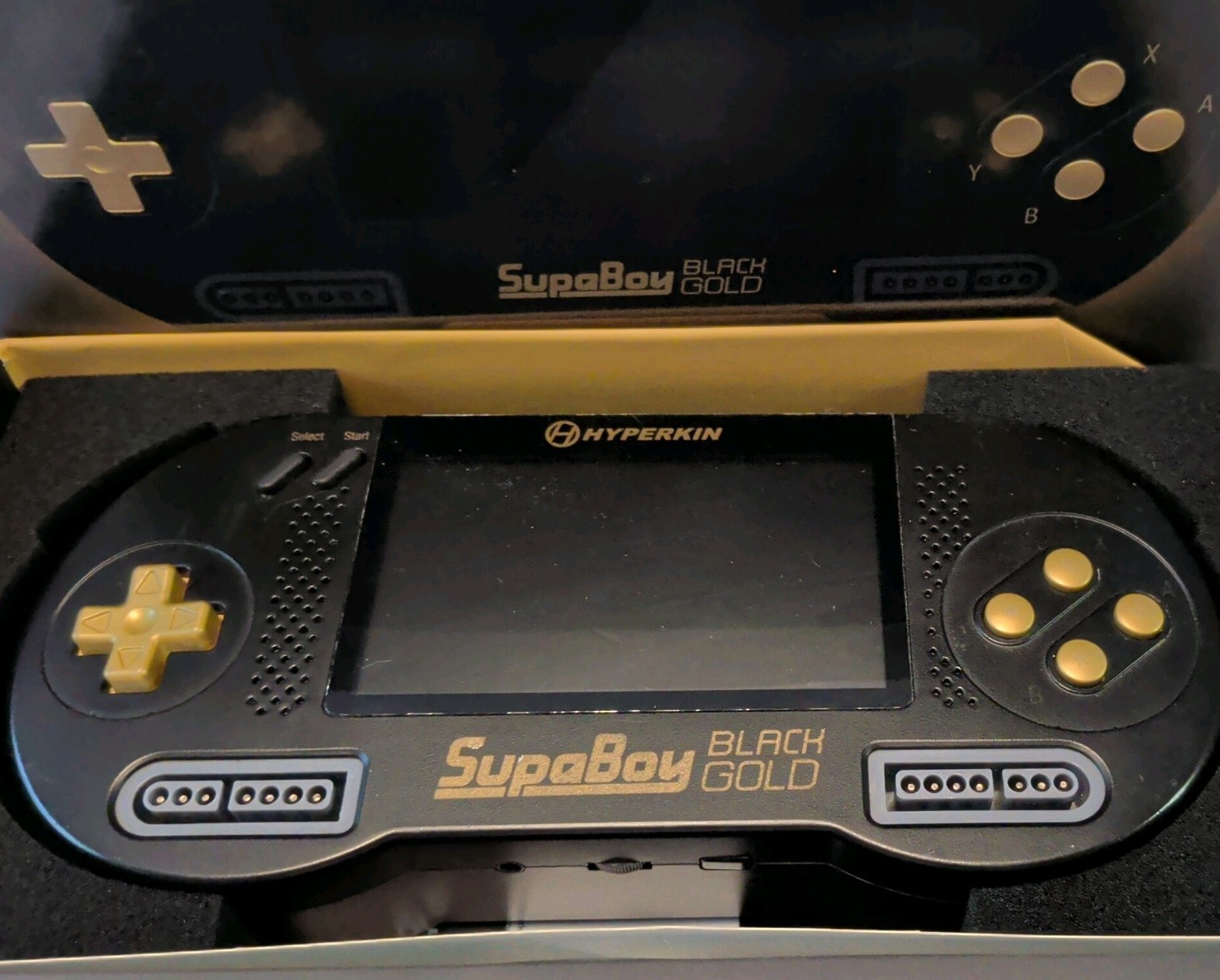 Hyperkin SupaBoy Portable Pocket BlackGold Console Discontinued Color