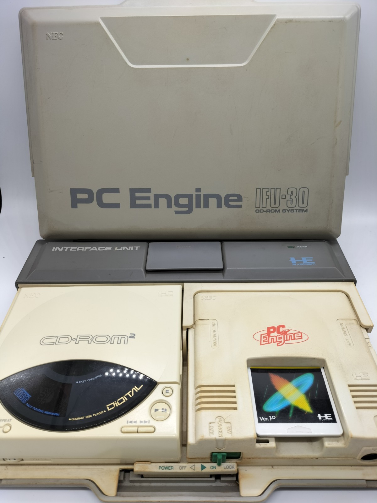 NEC PC Engine Interface Unit IFU-30A Core Grafx CD-ROM2 console CD & HuCard work