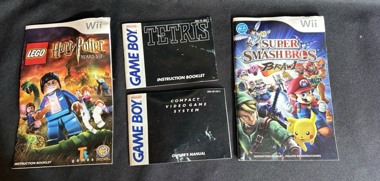 Nintendo Game Boy System Console Manual Booklet ONLY lot tetris wii mario 5-7