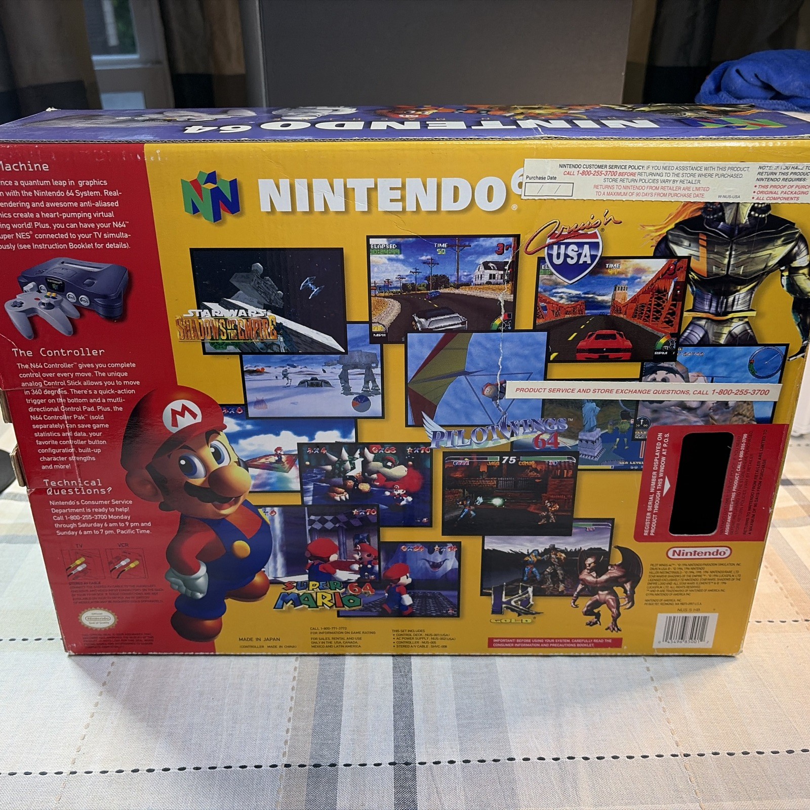 Nintendo 64 System N64 Console OEM CIB T&W W/Collectors Protective Cover CLEAN