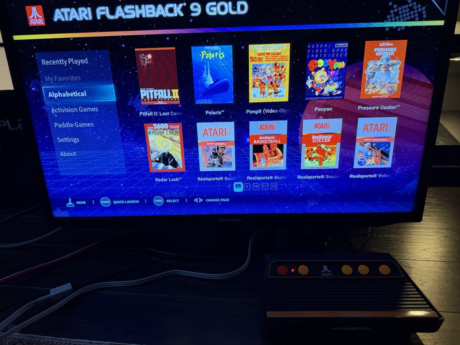 Atari Flashback 9 Gold HD Console 120 Built-in Games & Controllers -Preowned