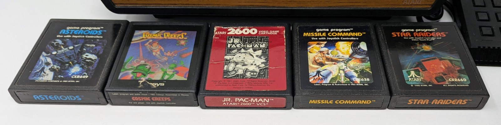 Atari 2600 Light Sixer Console Bundle w/ 5 Games – Jr. Pac-Man & More – Tested!