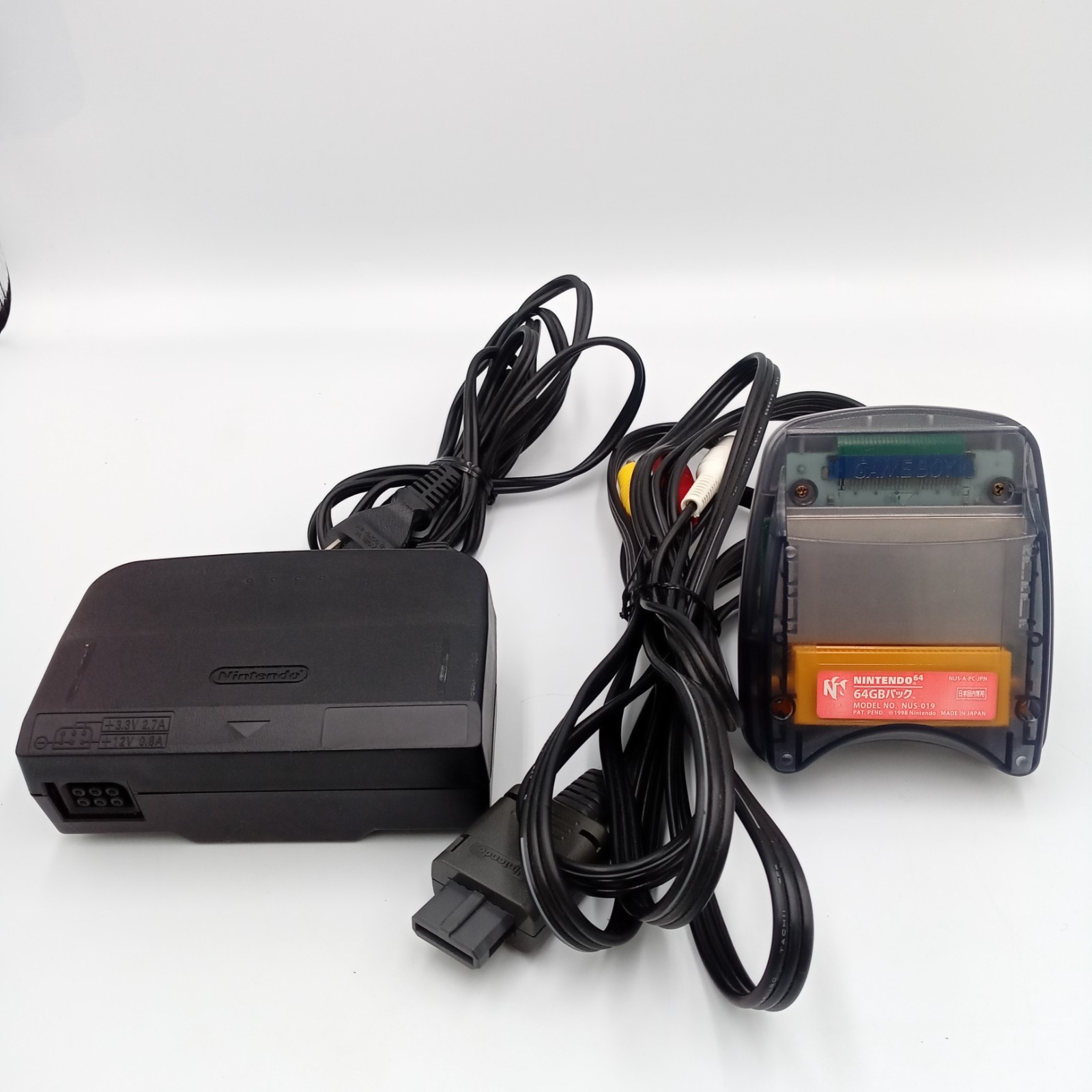 Nintendo 64 Black Console Boxed Controller GB Pack & Pokemon Stadium NTSC-J